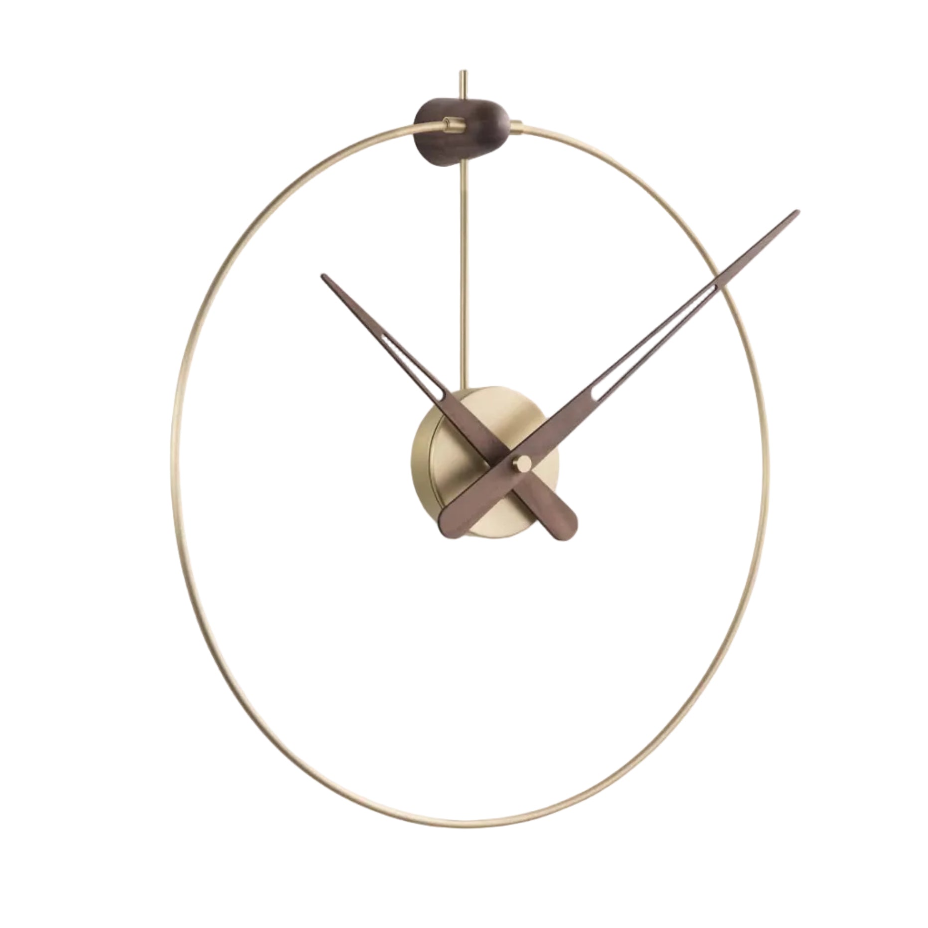 Wanduhr MICRO ANDA Nussbaum mit Messing