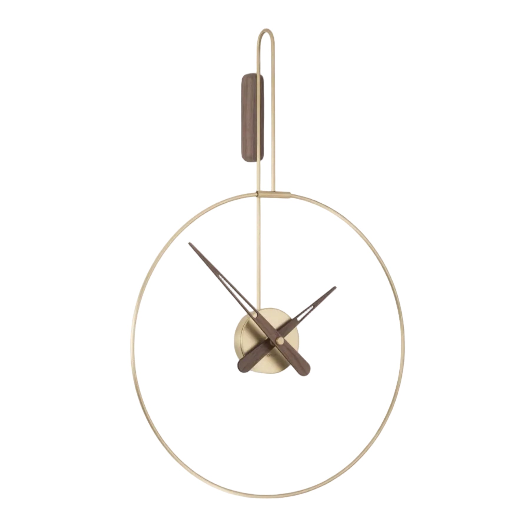 Wanduhr MICRO DARO Nussbaum mit Messing