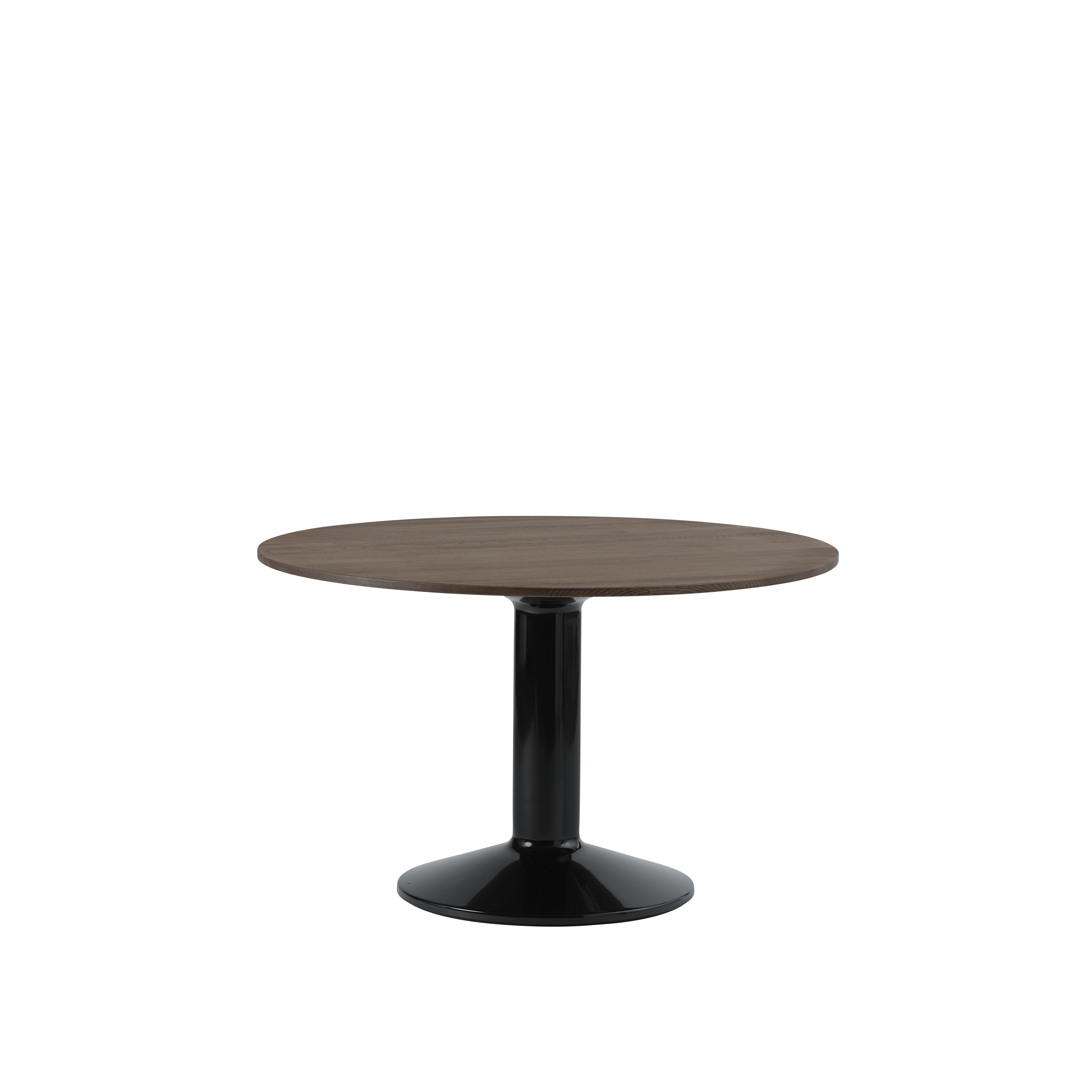 Round Table MIDST dark oiled oak with black base