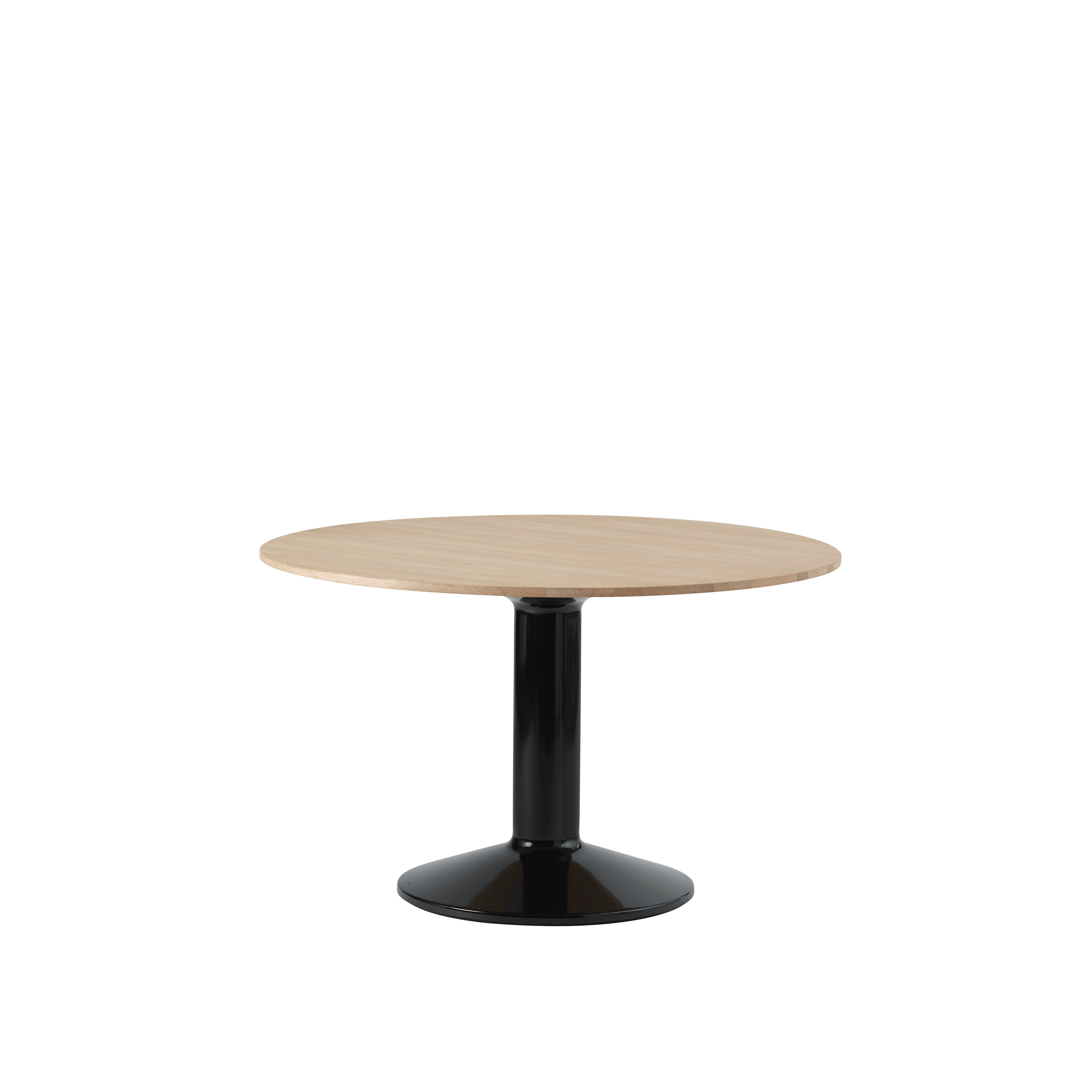 Round Table MIDST Oiled Oak with Black Base