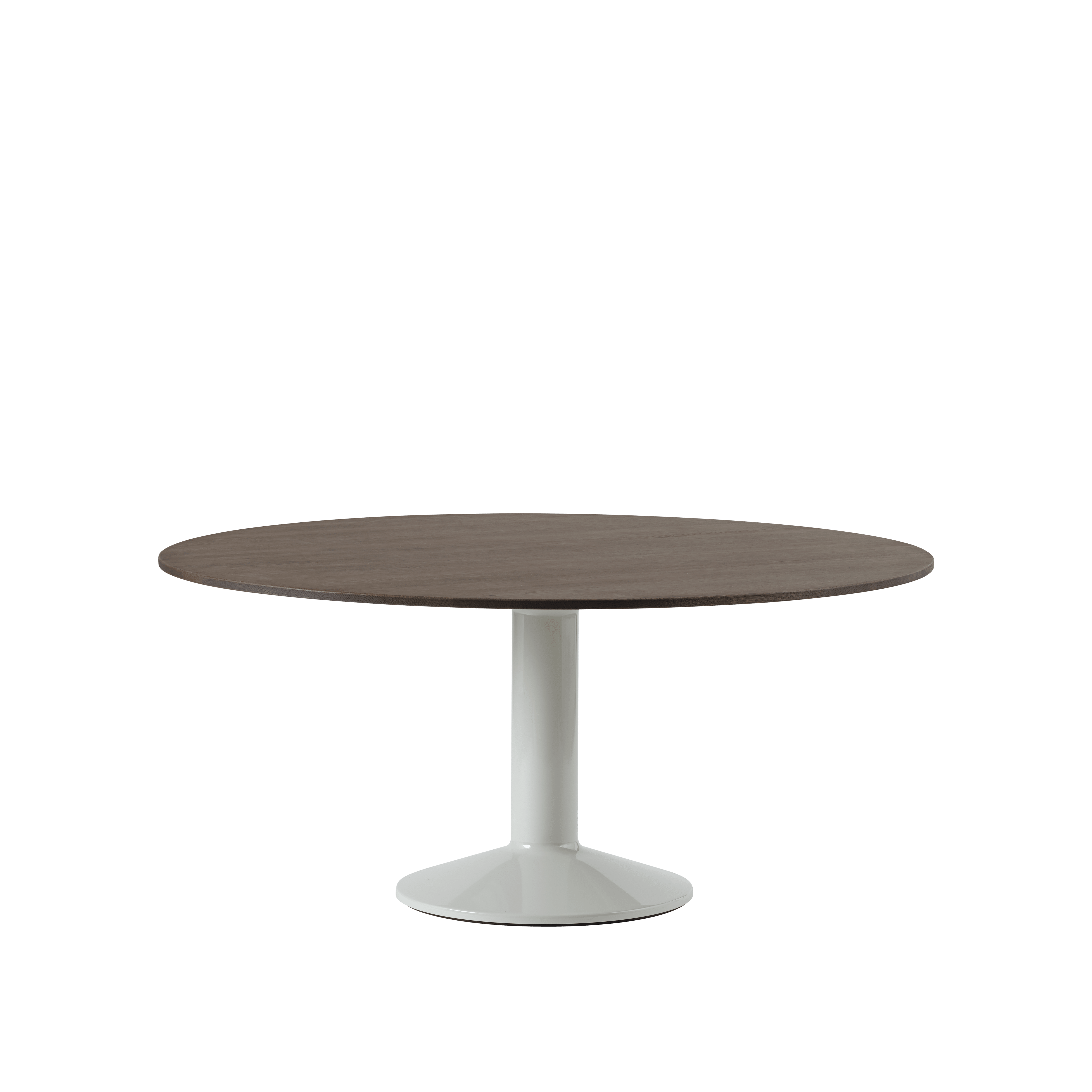 Round Table MIDST dark oiled oak with gray base