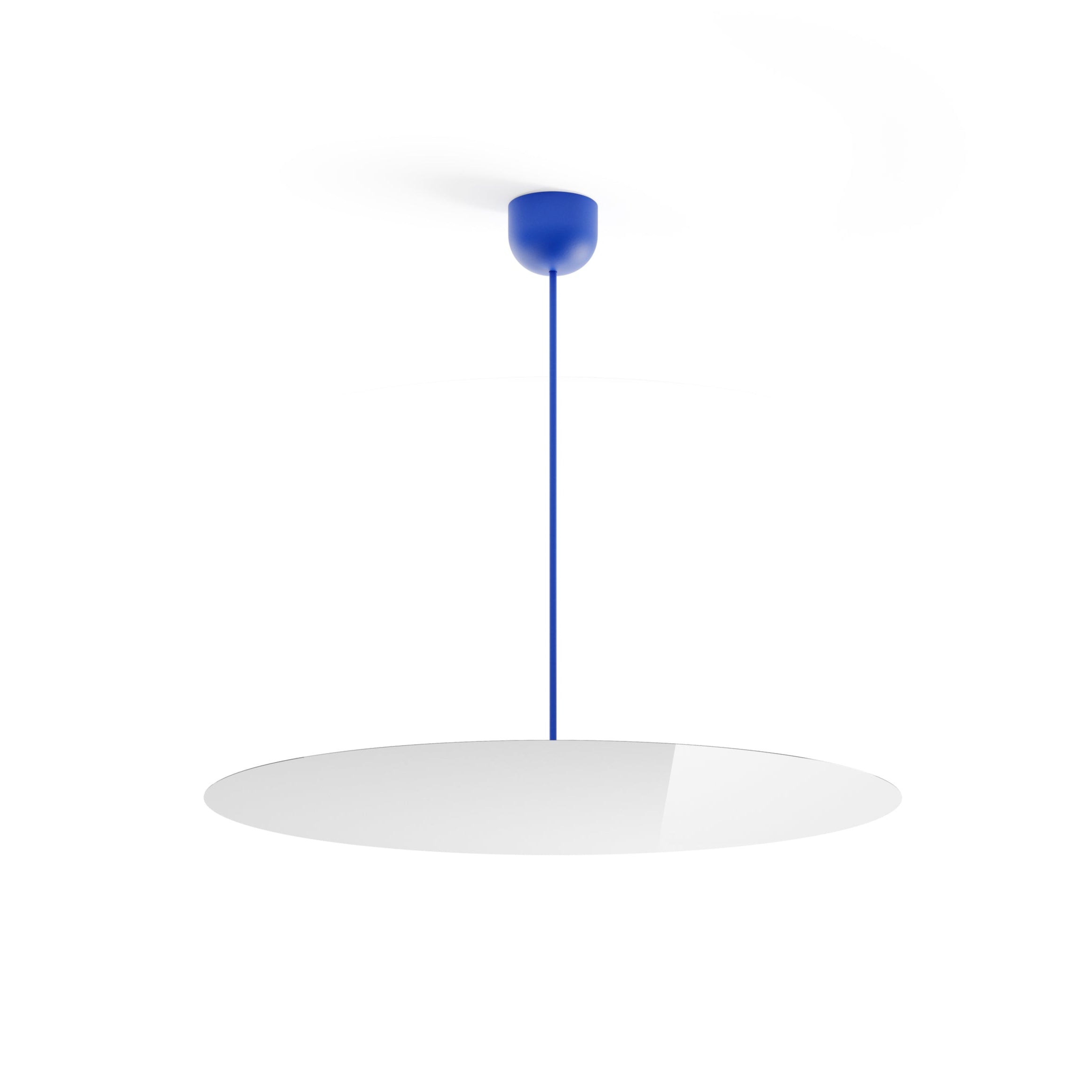 Millimetro Blue Hanging Lamp mit einem Spiegeleffekt