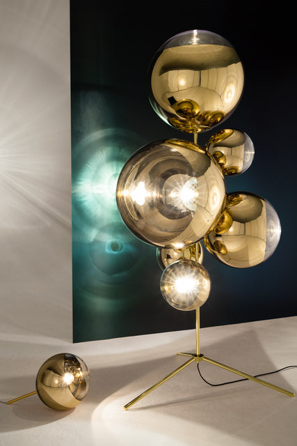 Mirror Ball Golden Floor Lamp