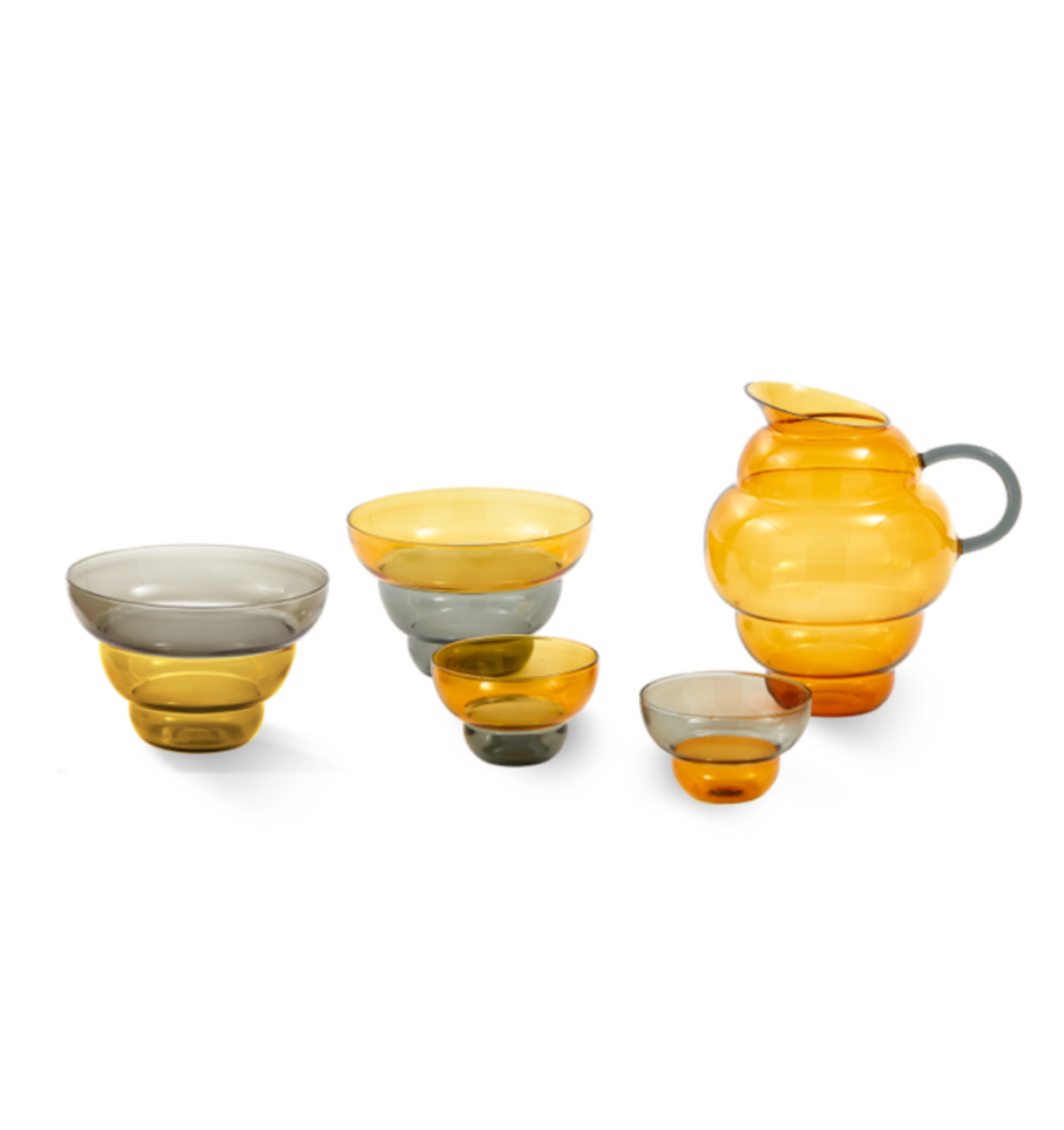 MIZU KIRI yellow and gray bowl set
