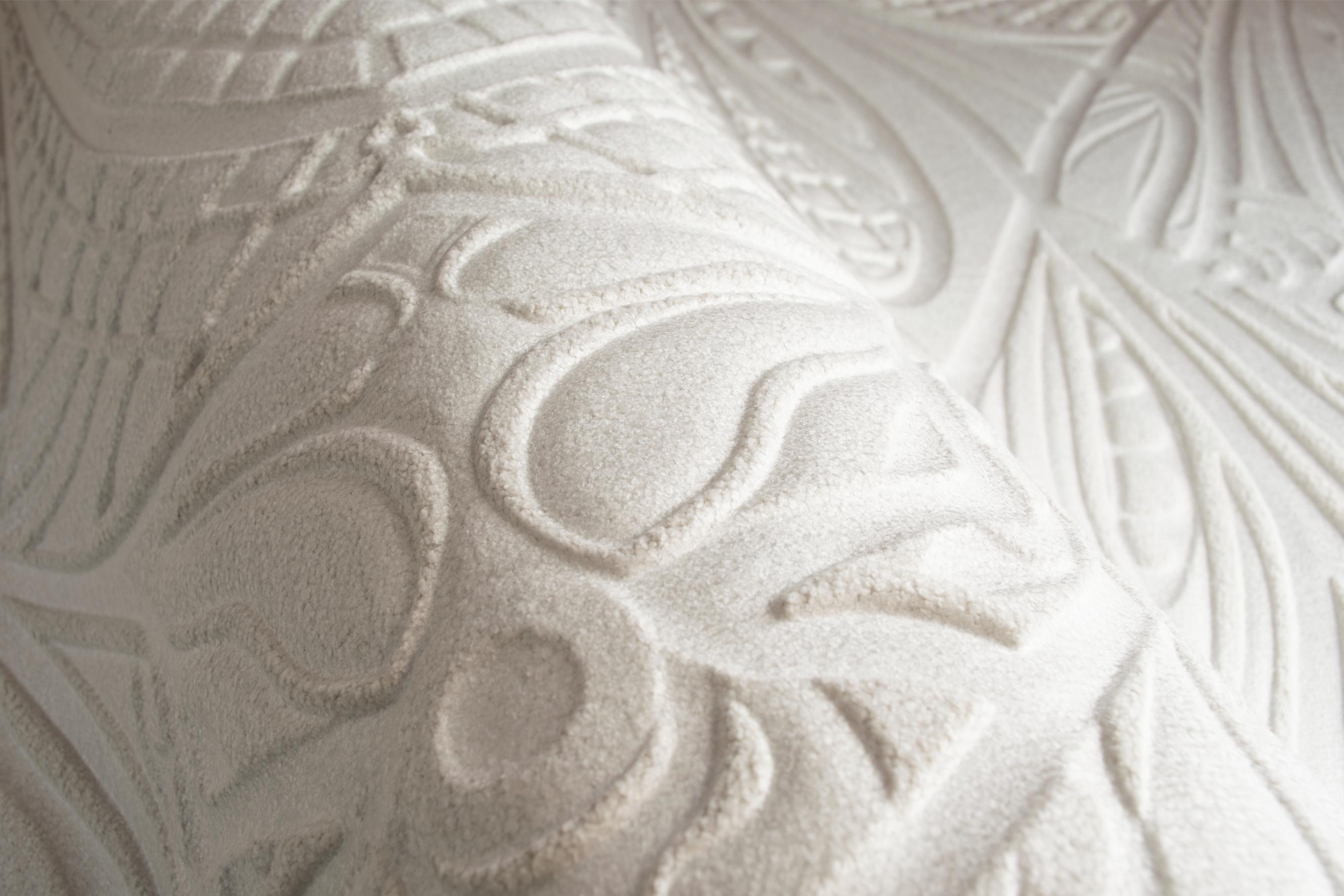 Textil-Tapete 3D Boucle Struktur LACY LONGLEGS Elfenbein