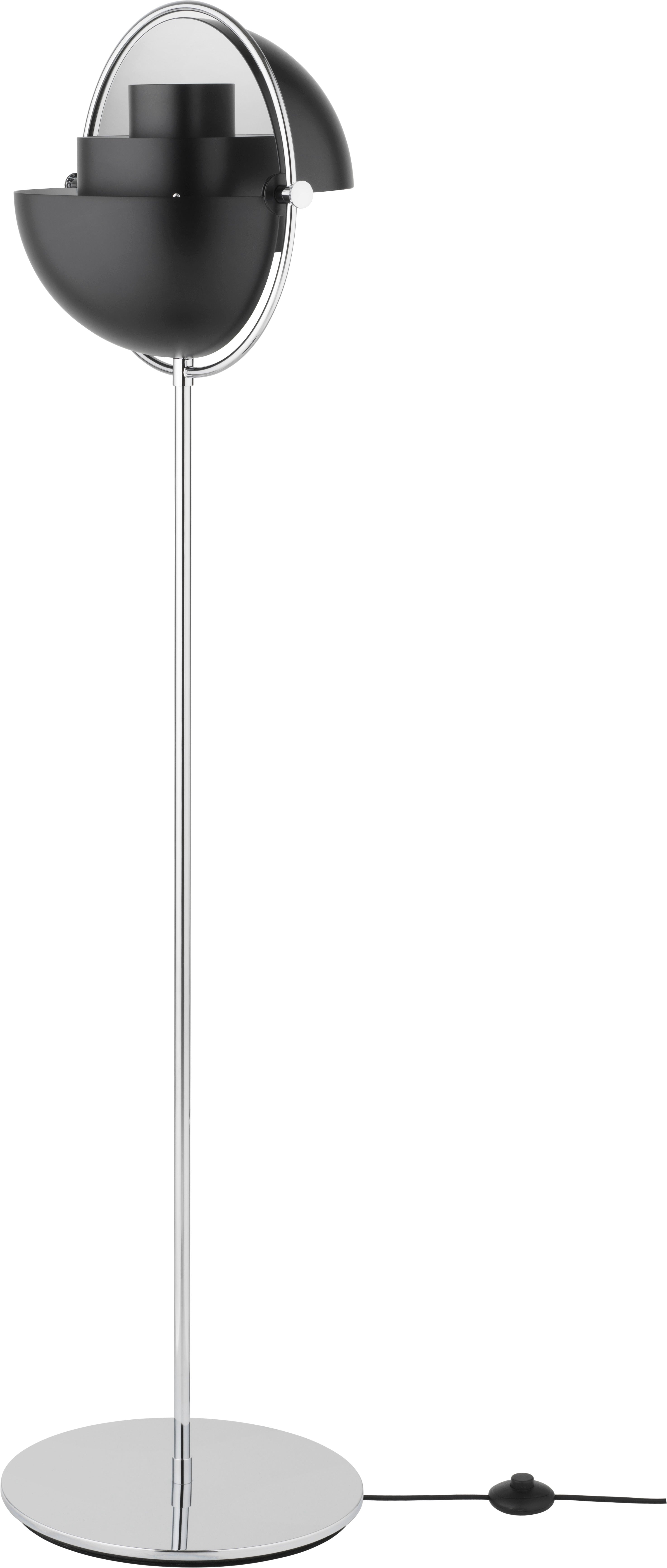 MULTI-LITE floor lamp black with chrome base