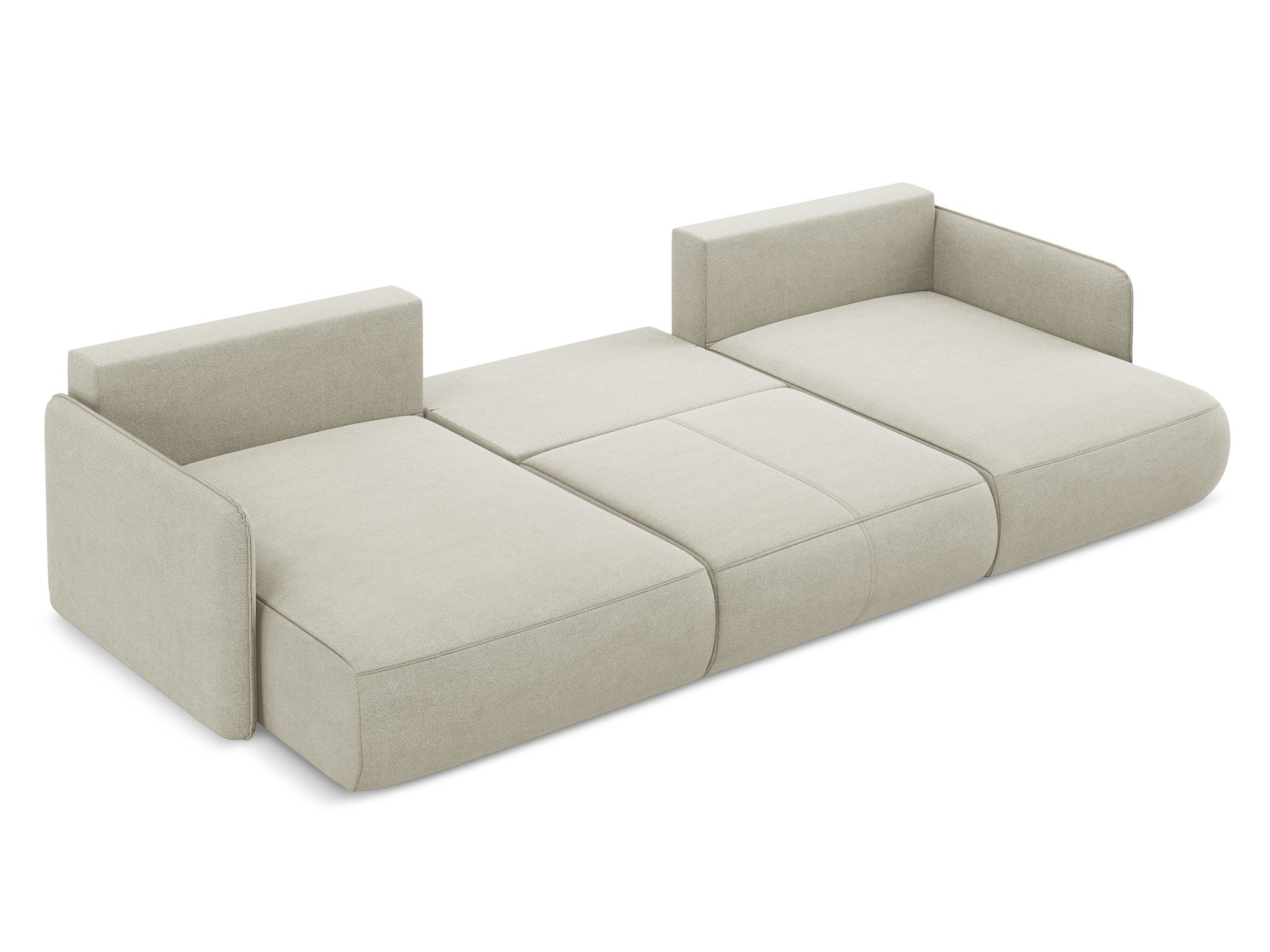 Panoramic Corner Sofa with Sleeping Function NANEA Light Beige