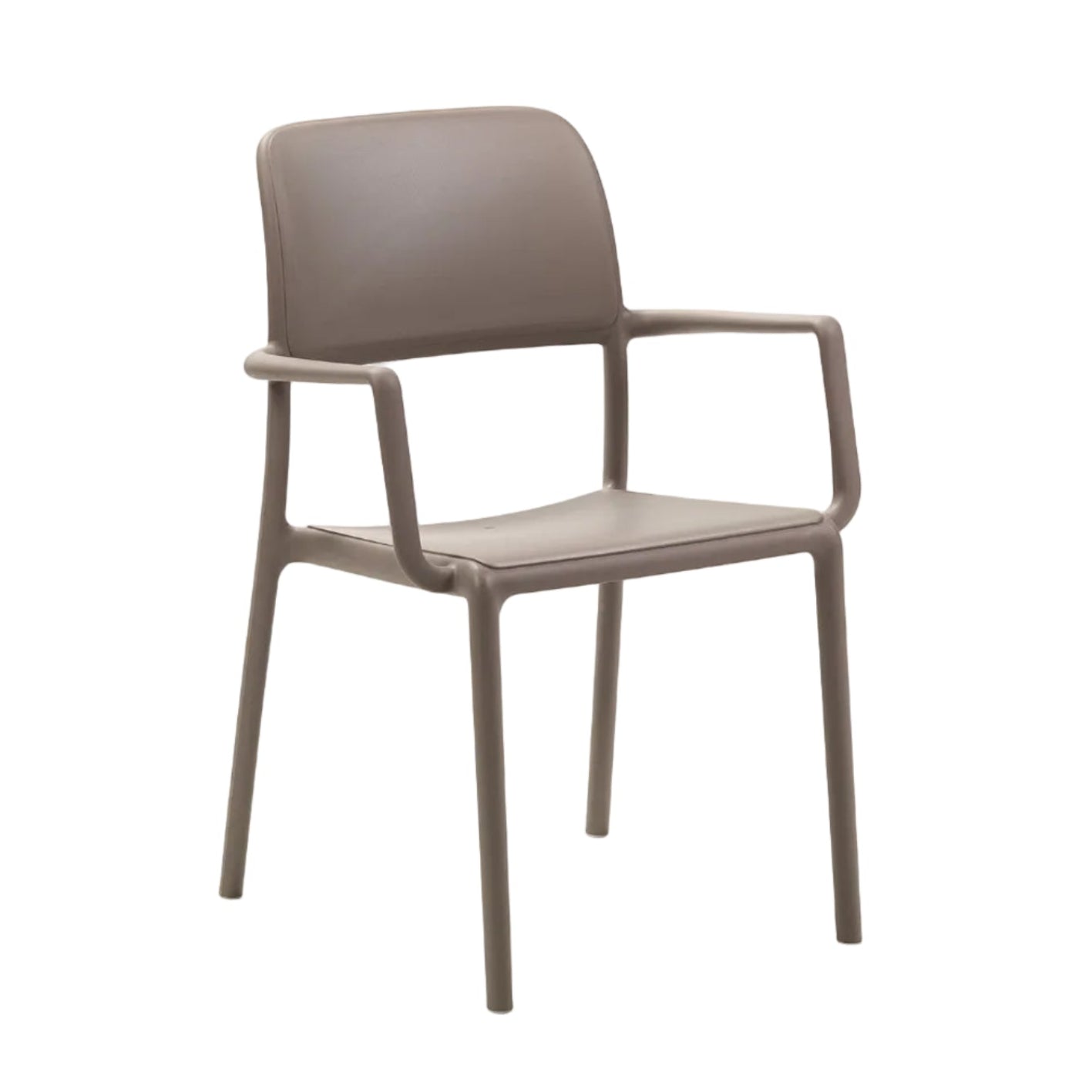 RIVA taupe outdoor chair with armrests