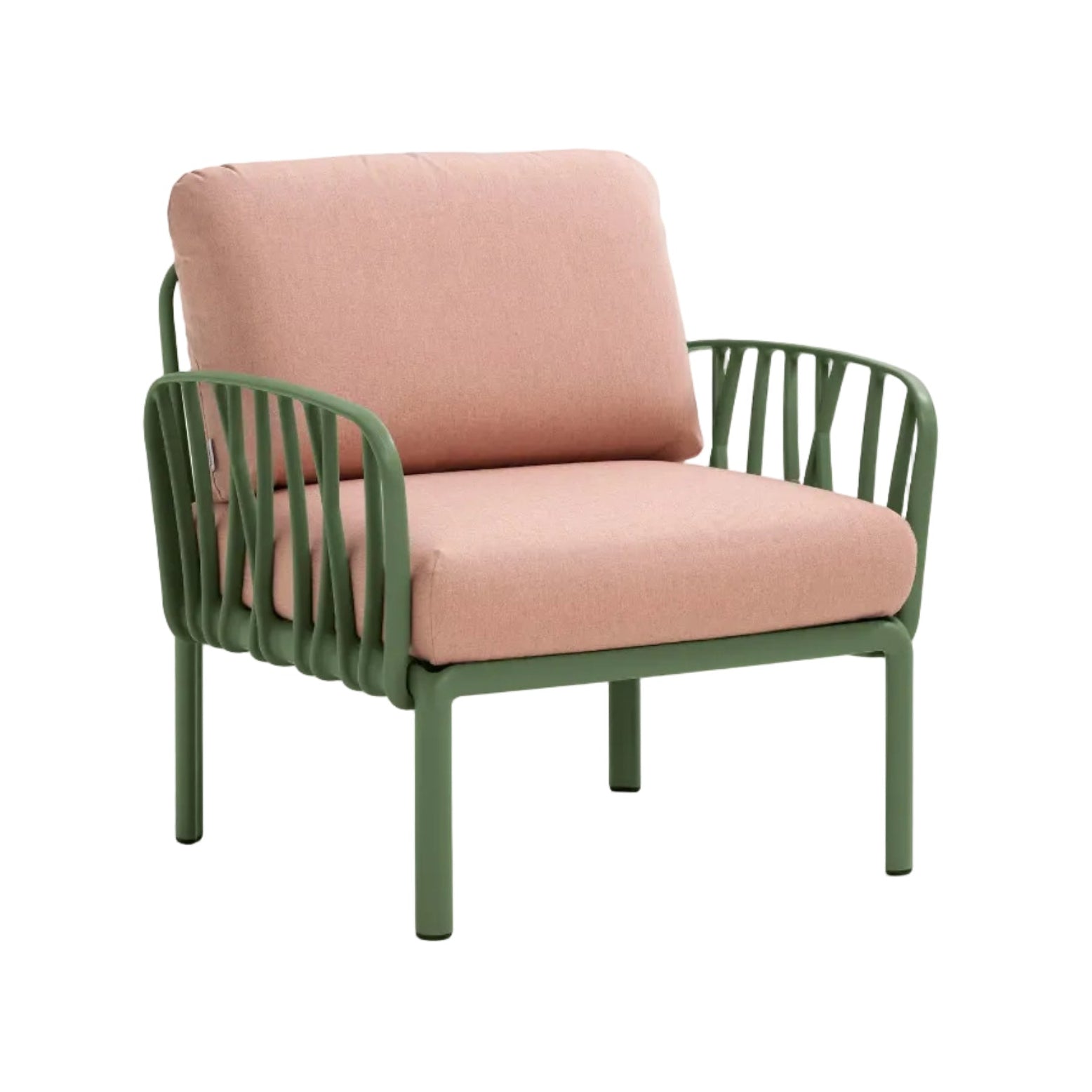 Outdoor Armchair KOMODO Pink with Green Agave Base