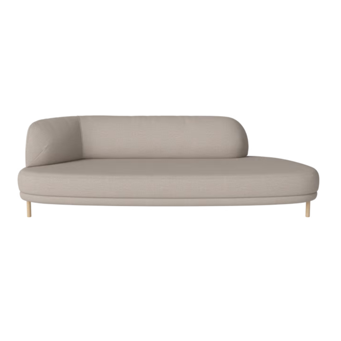 Offenes Sofa rechts -Seitige Grace White Eiche Basis