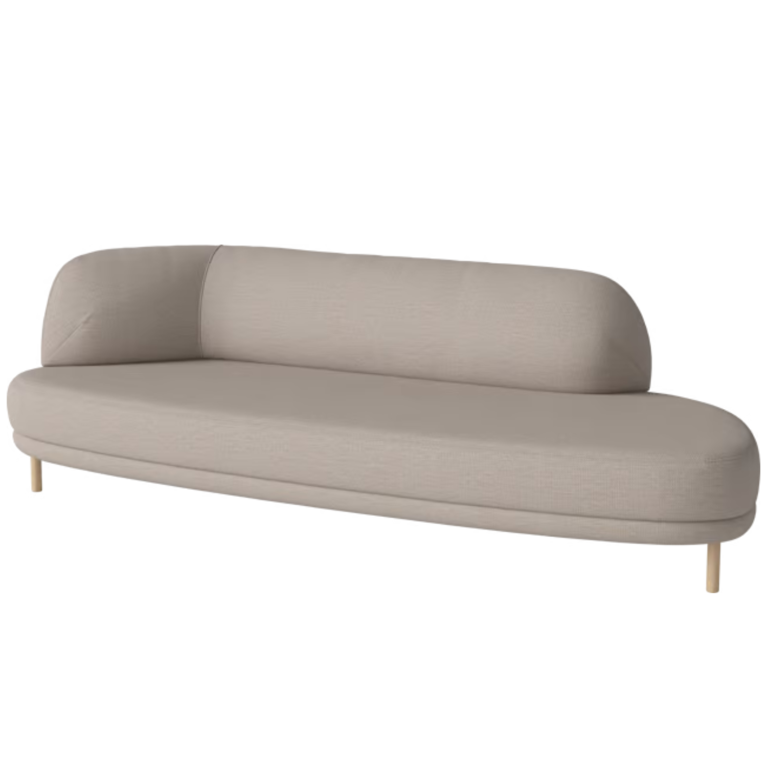 Offenes Sofa rechts -Seitige Grace White Eiche Basis