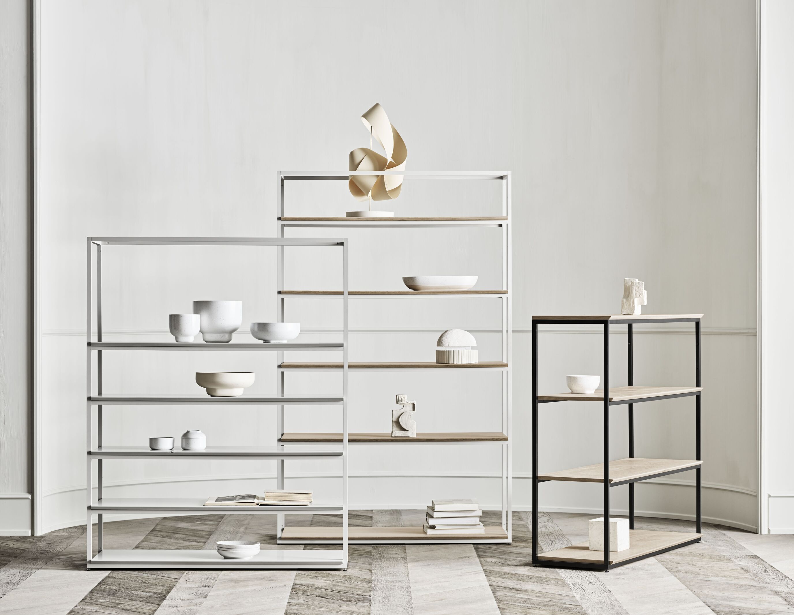 Gray neutra shelf