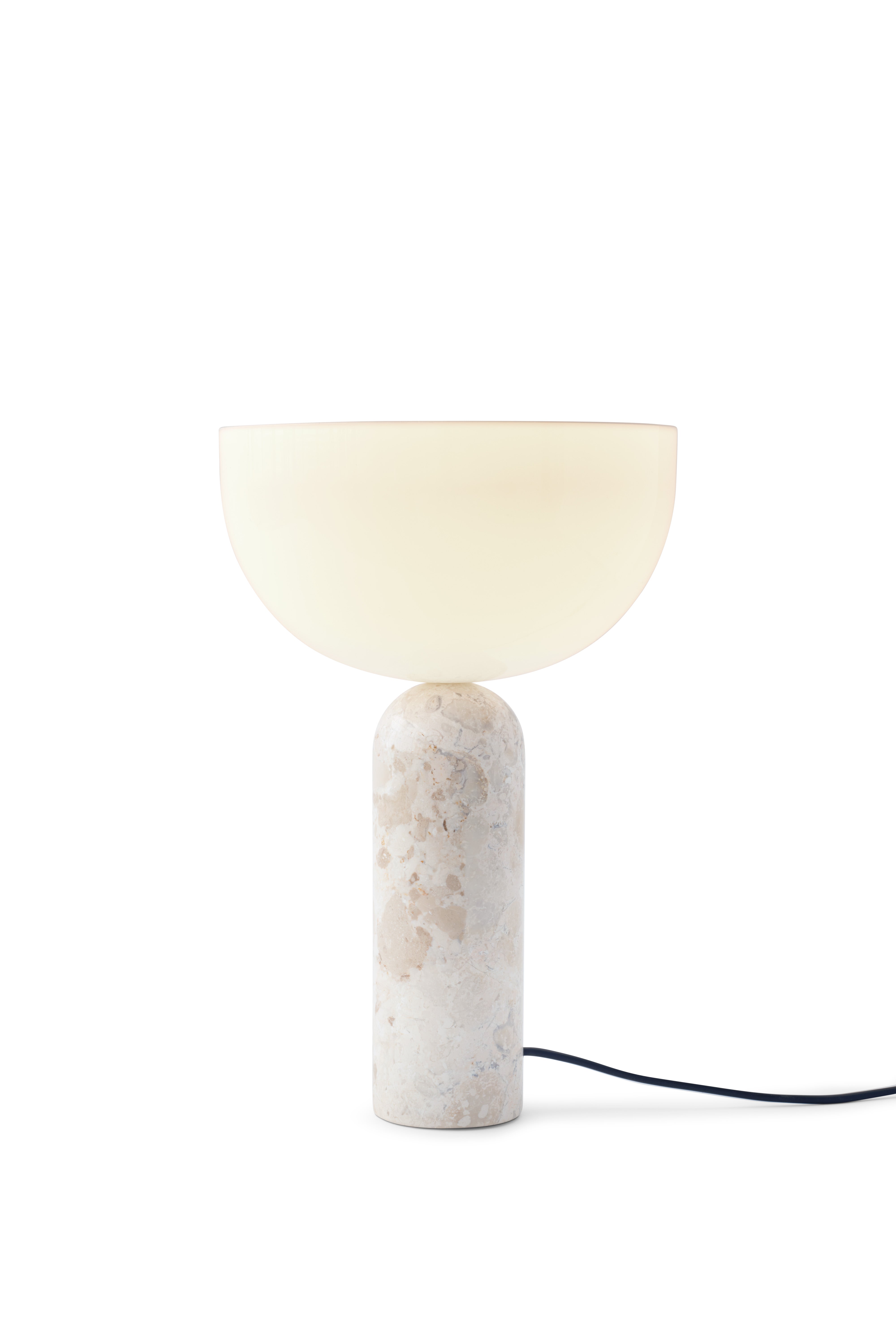 KIZU Tischleuchte Creme Marmor