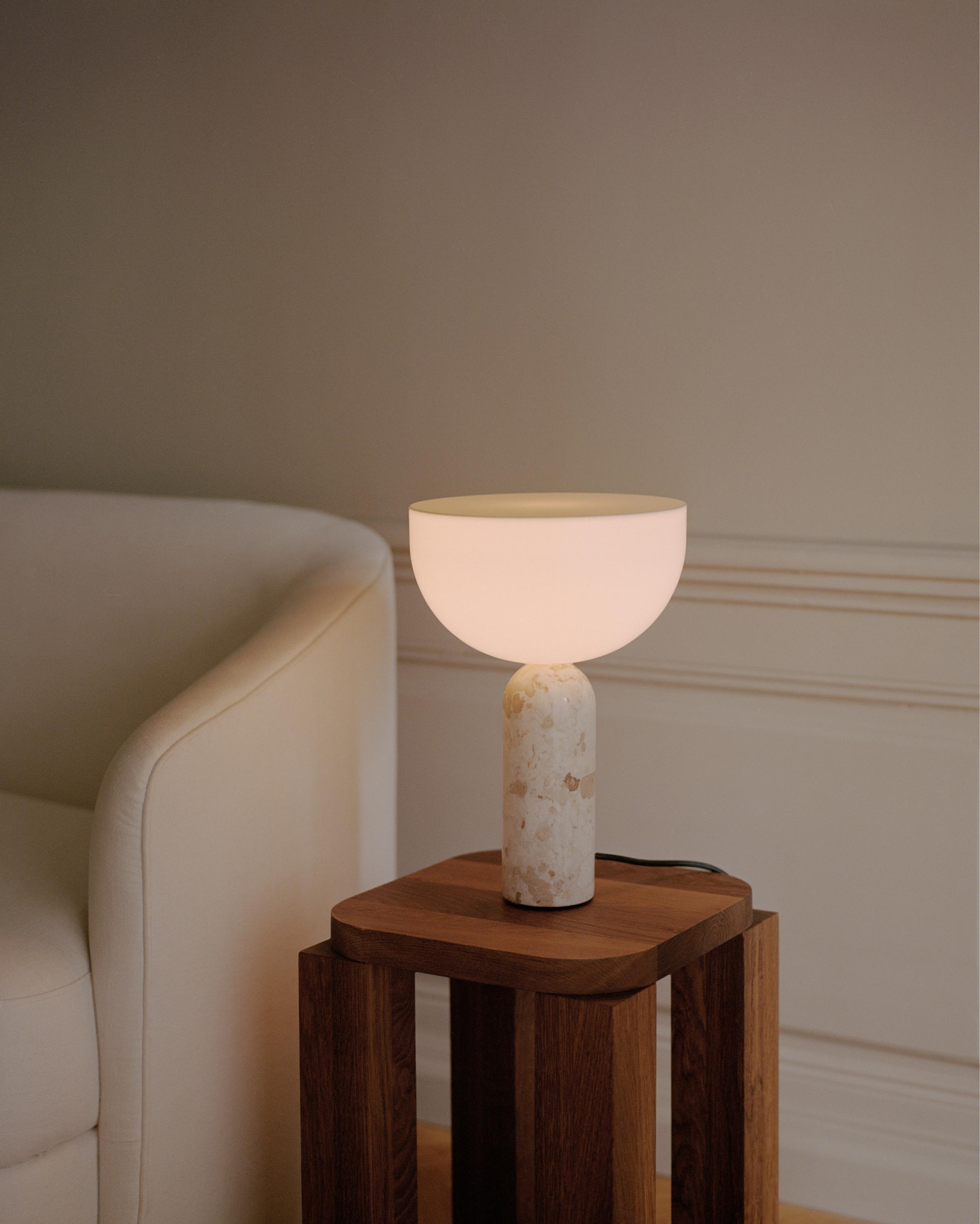 KIZU Tischleuchte Creme Marmor