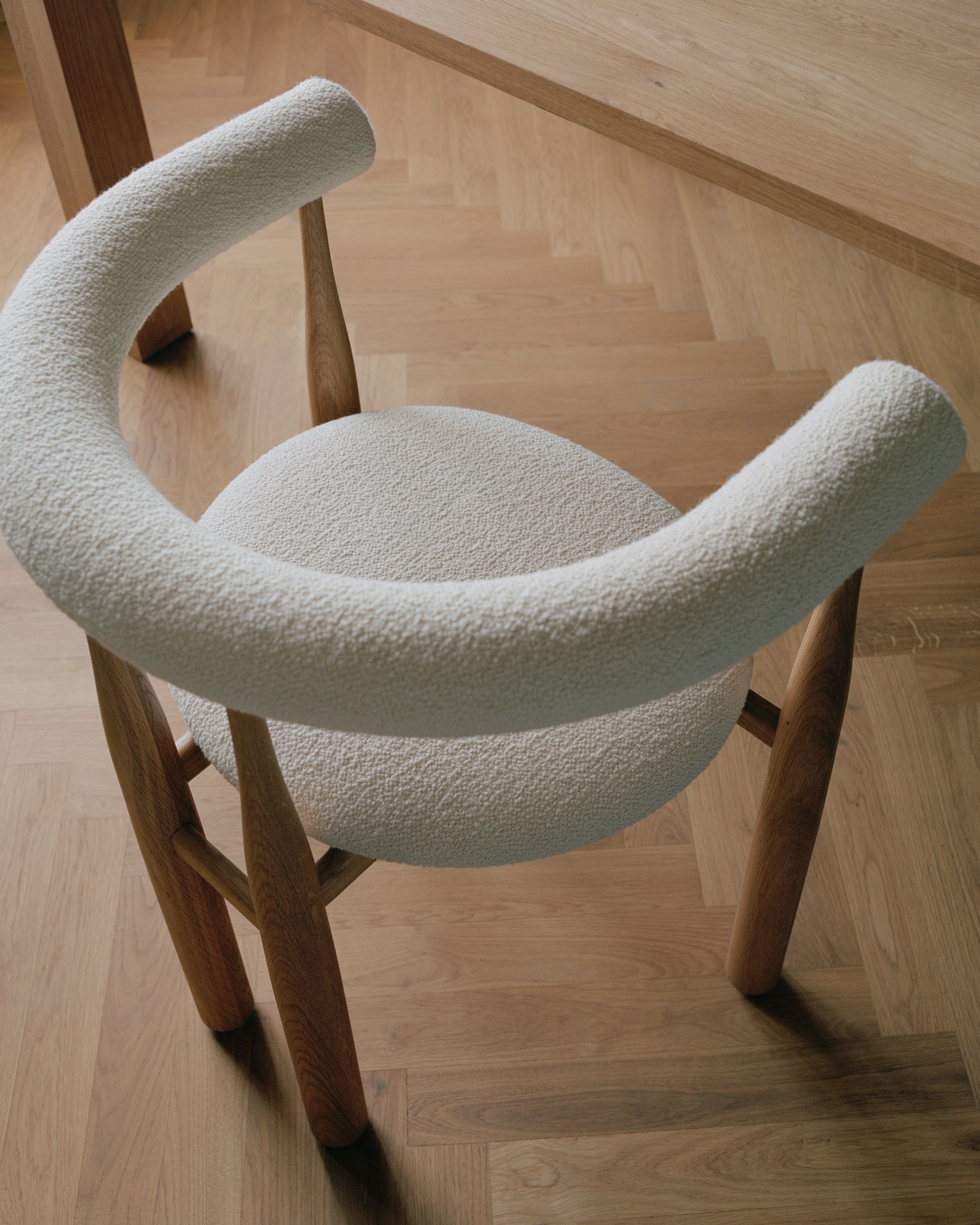 BUKOWSKI FULLY upholstered chair with oak base