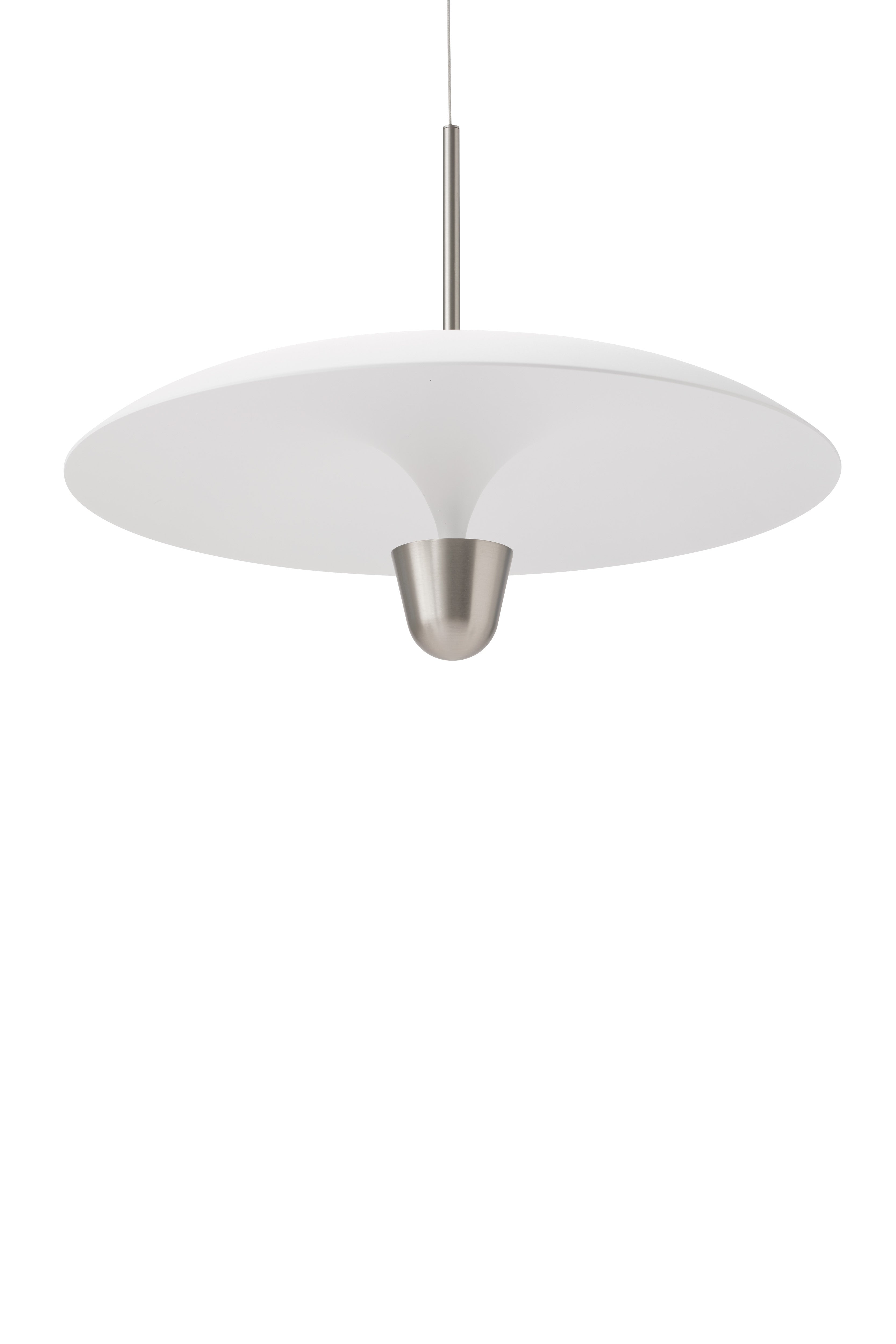 KANTARELL White Pendant Lamp with Nickel Finish