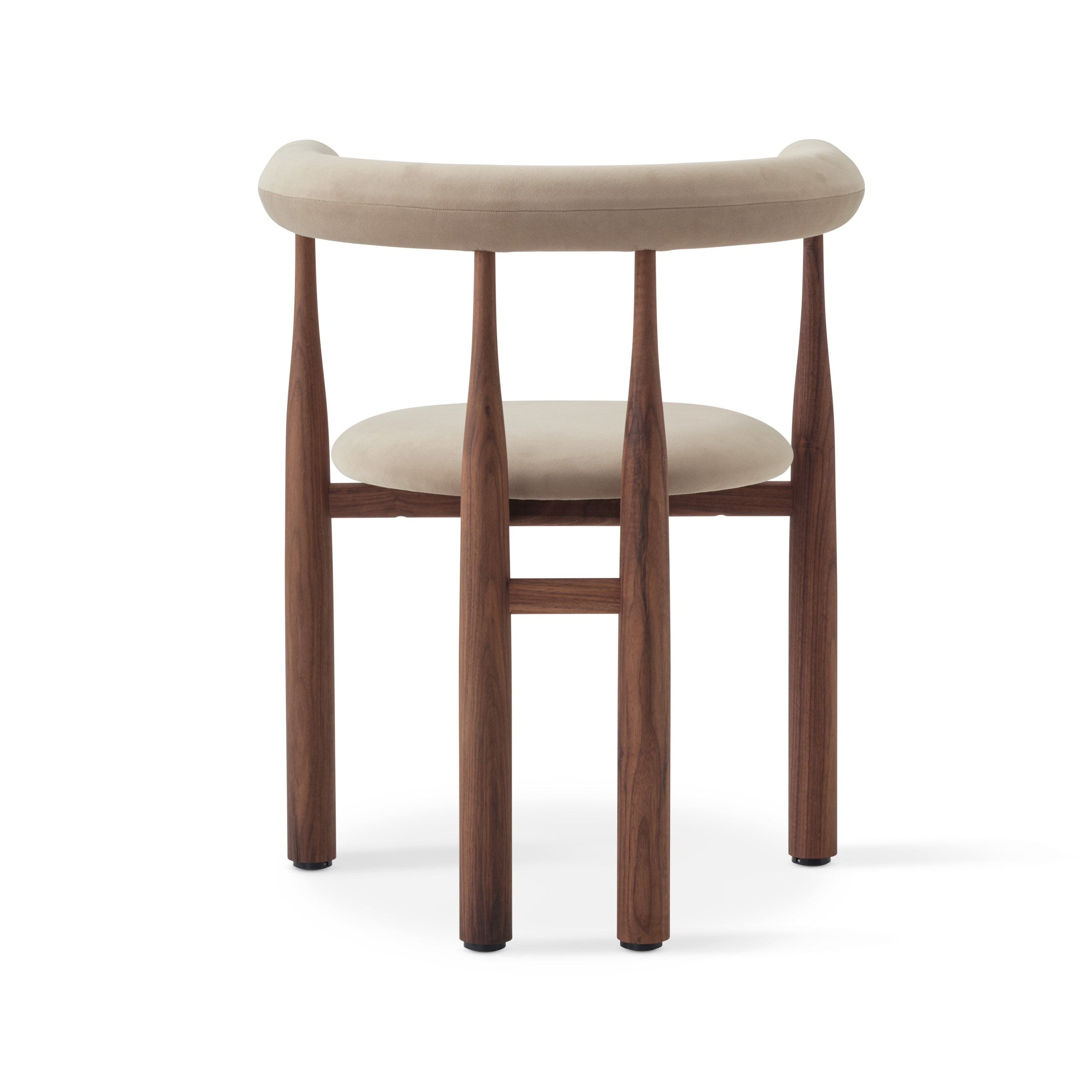 BUKOWSKI FULLY upholstered chair with walnut base