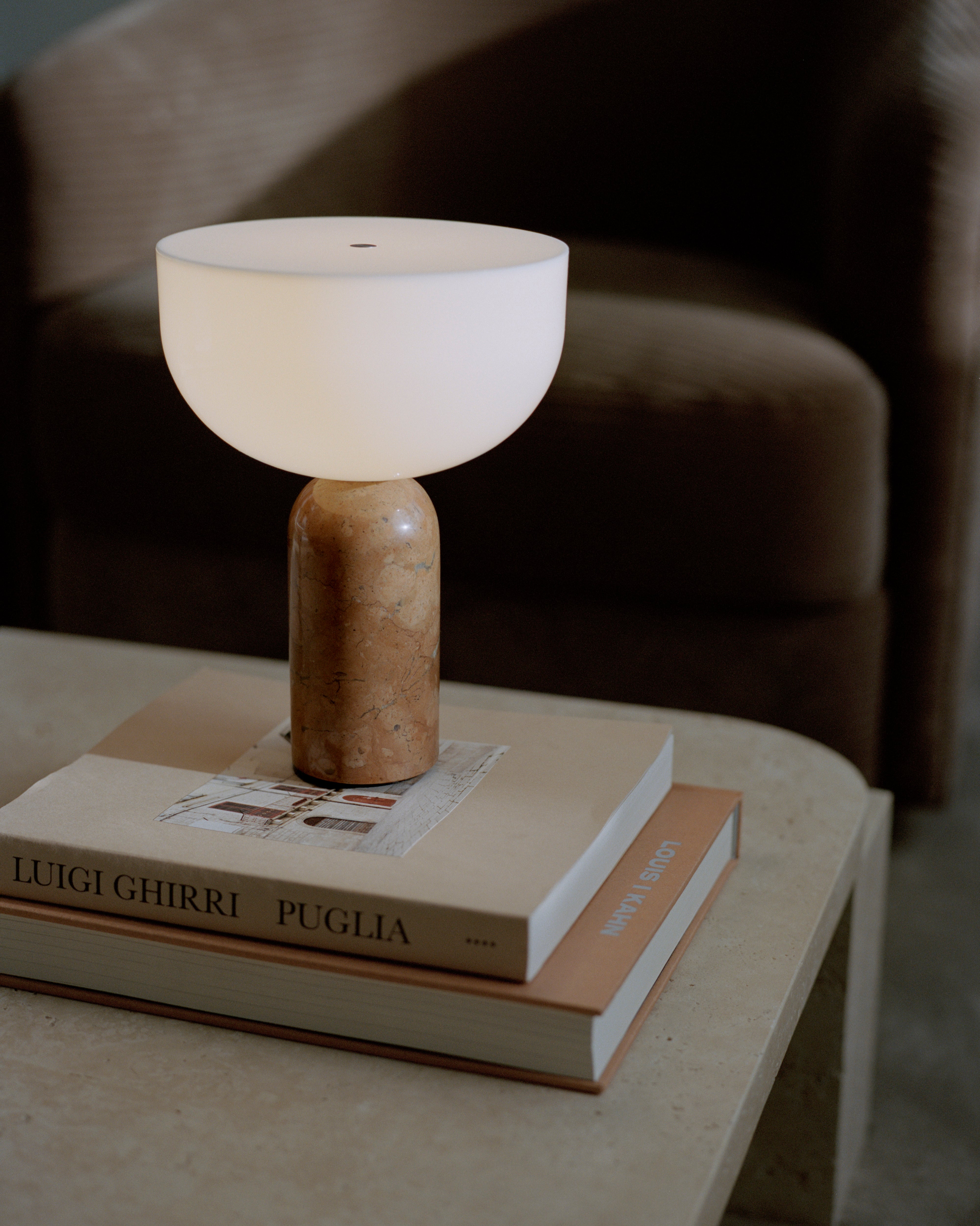 Tragbare Lampe KIZU Ziegel Marmor