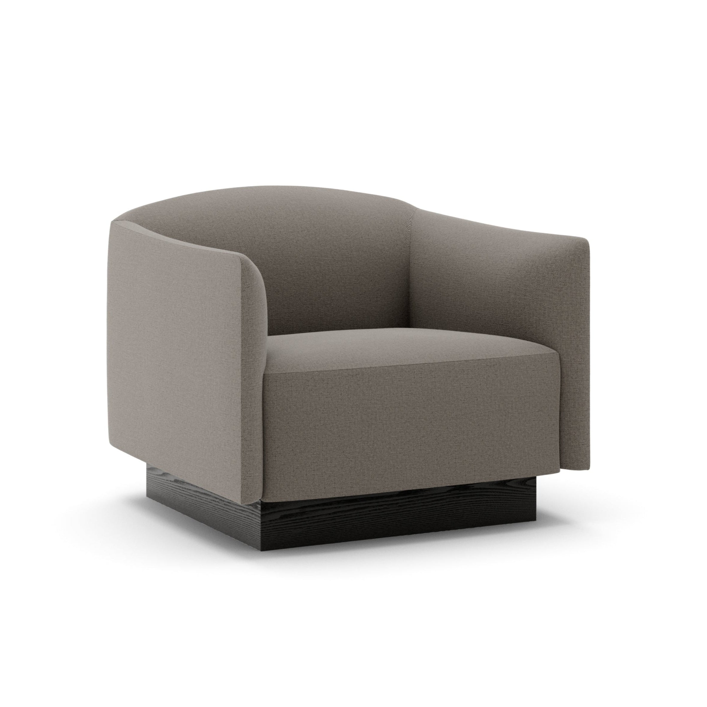 Shore plinth armchair upholstered