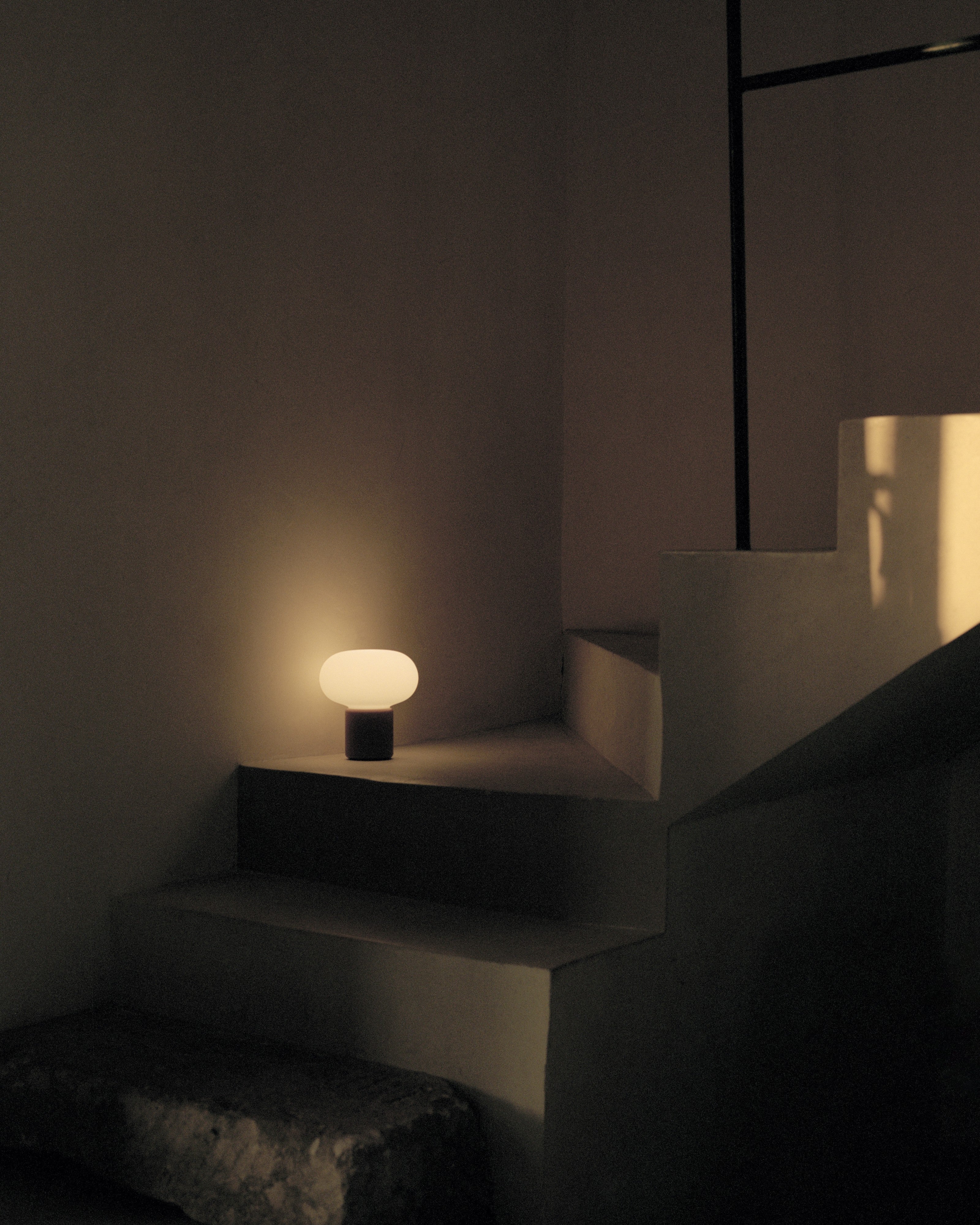 Dark-green karl-johan portable lamp