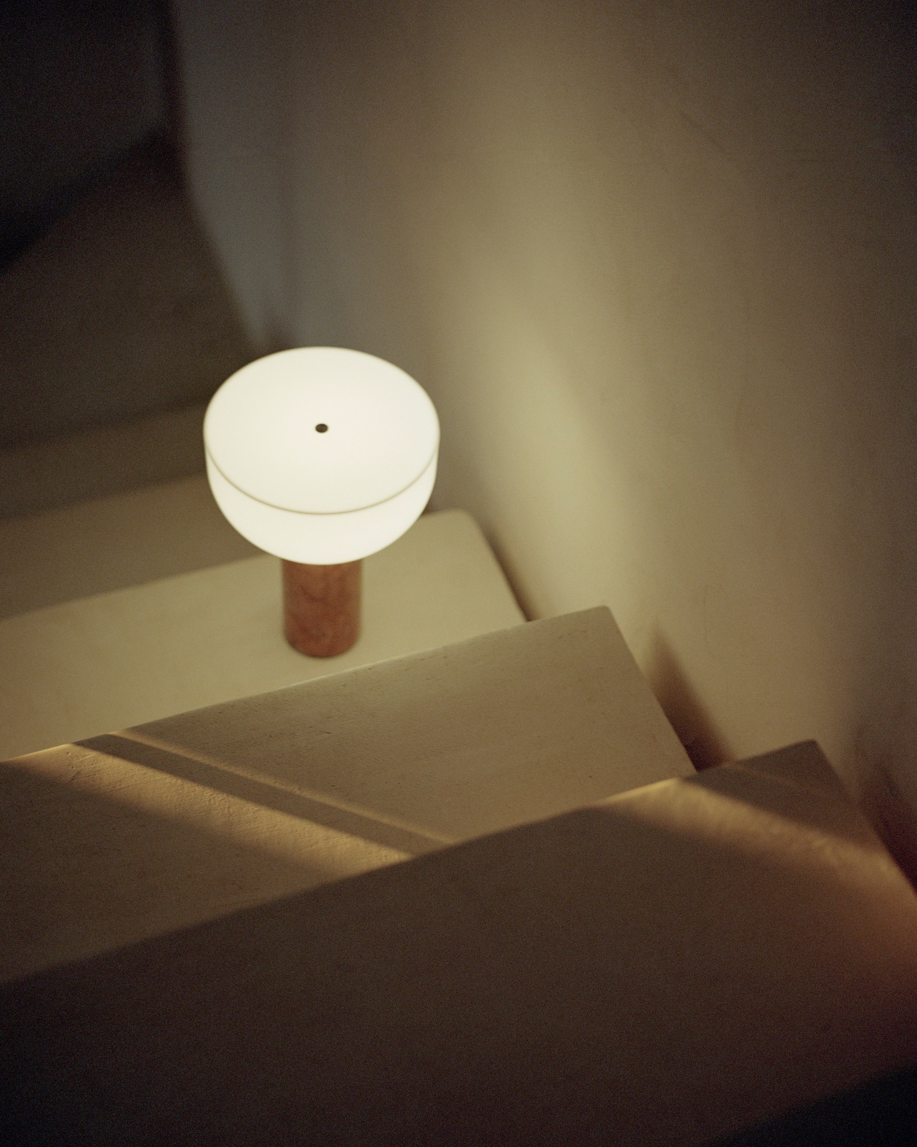 Tragbare Lampe KIZU Ziegel Marmor