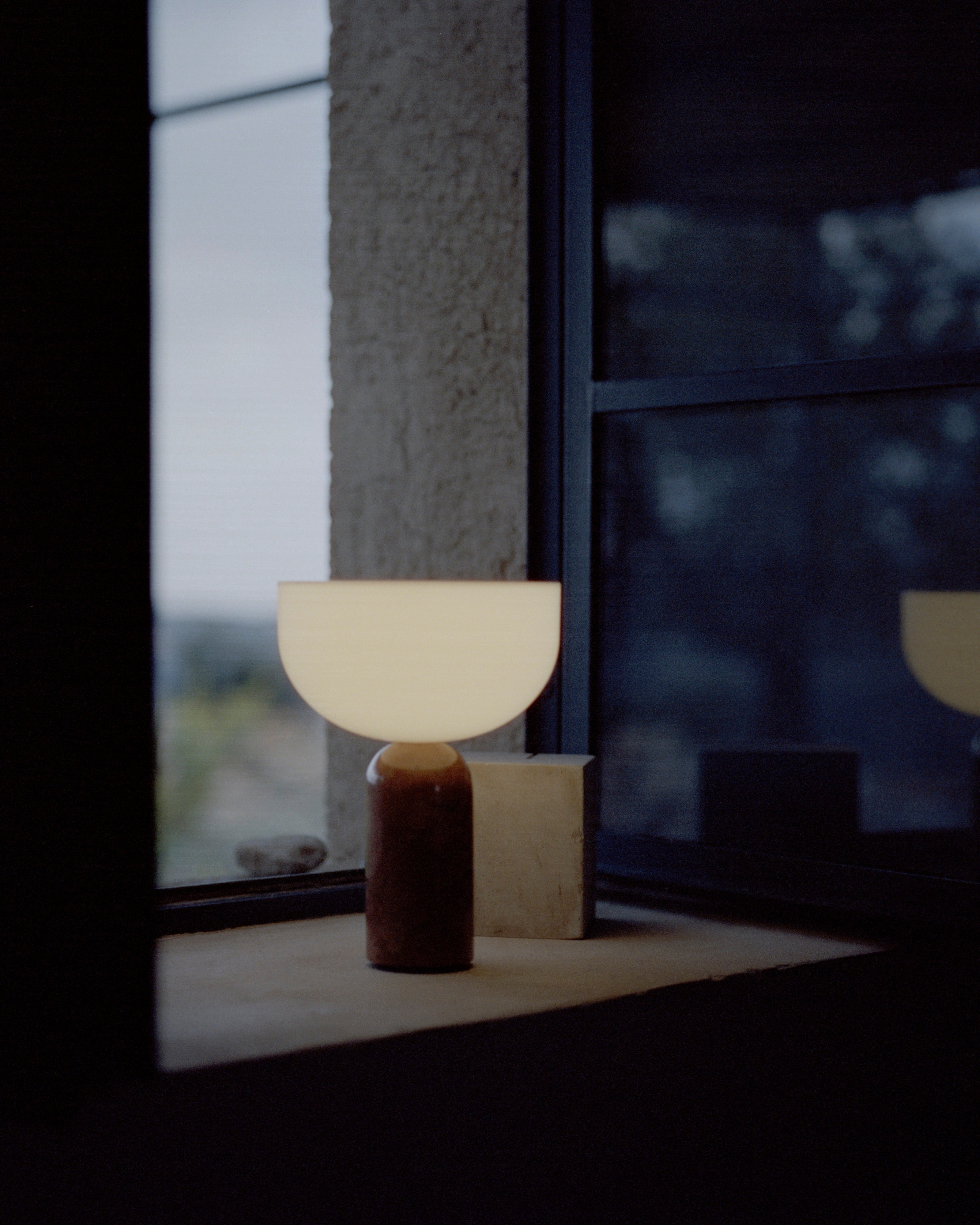Tragbare Lampe KIZU Ziegel Marmor