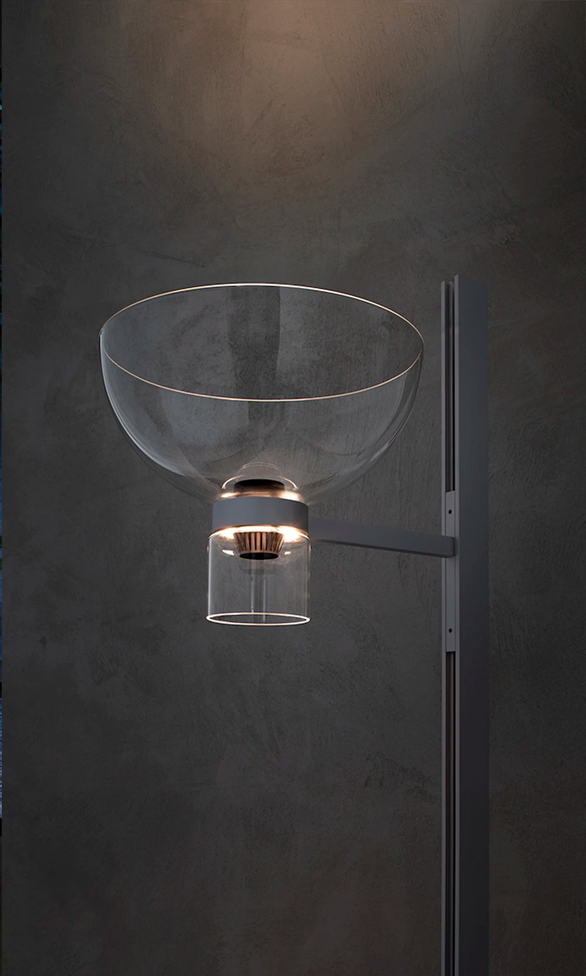 Stehlampe NOCTURNE F1 BOWL silber
