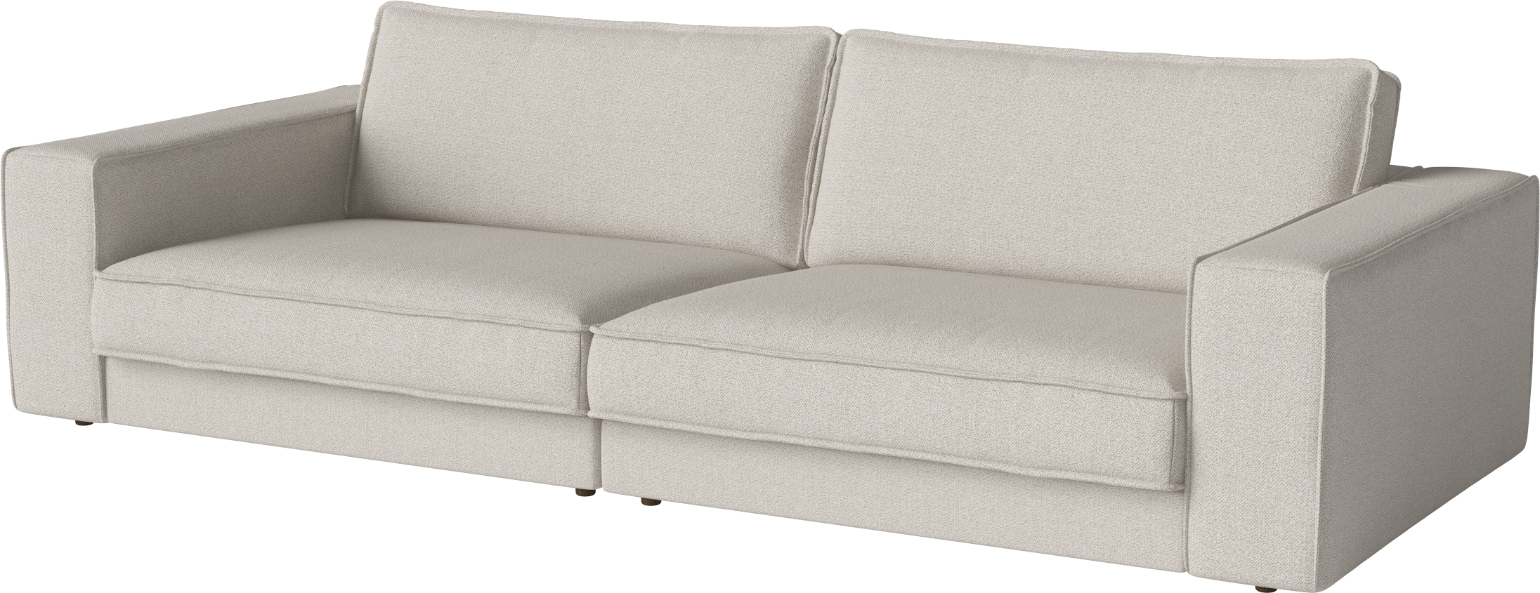 2-Modul-Sofa gepolsterte Noora dunkle Basis