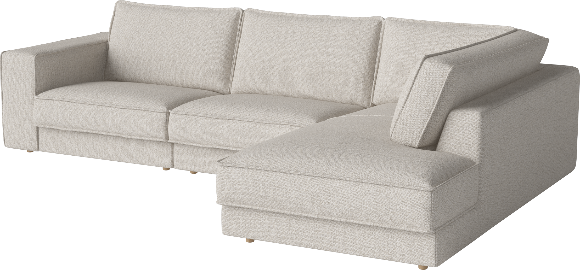 Right-sided corner 3-modular upholstered Noora Dark base