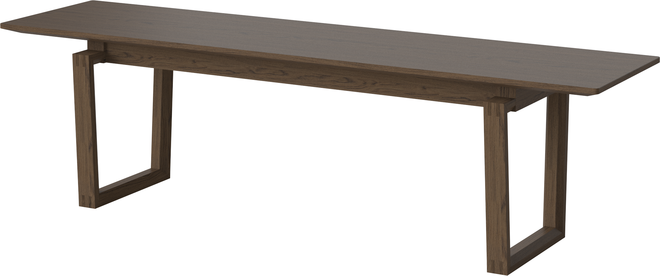 Nord bench dark oak wood