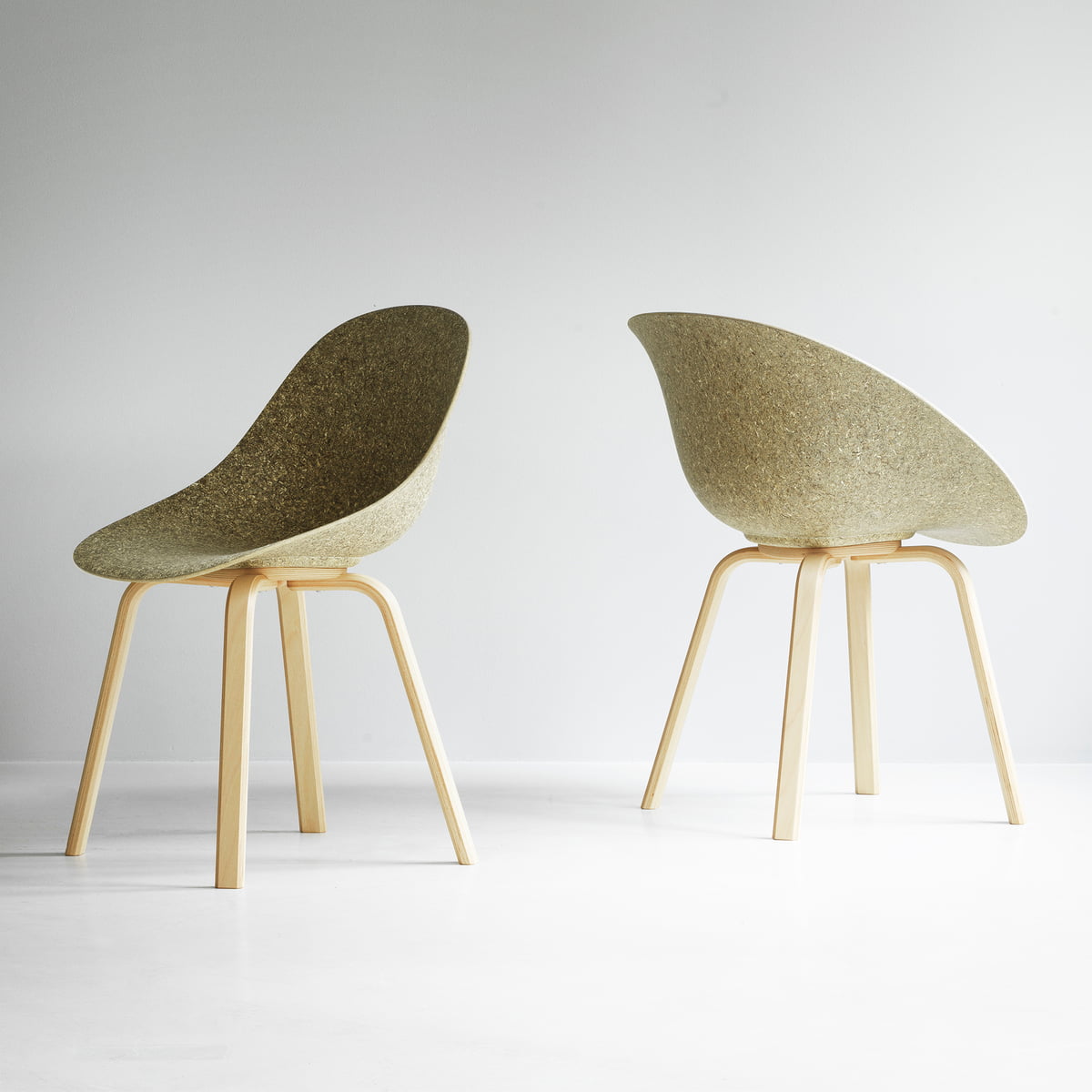 Upholstered chair mat with a beech base [Ola] [Amelia SPR]