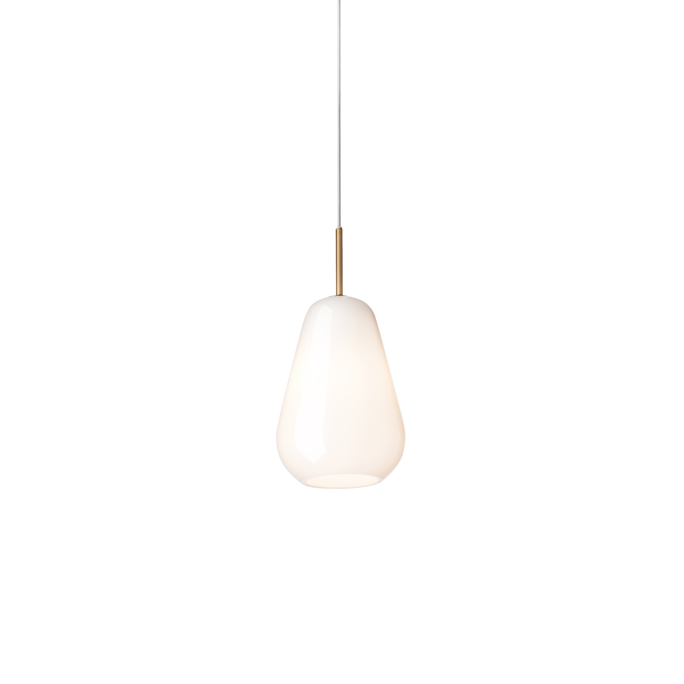 Pendelleuchte ANOLI gold mit opalem Glas