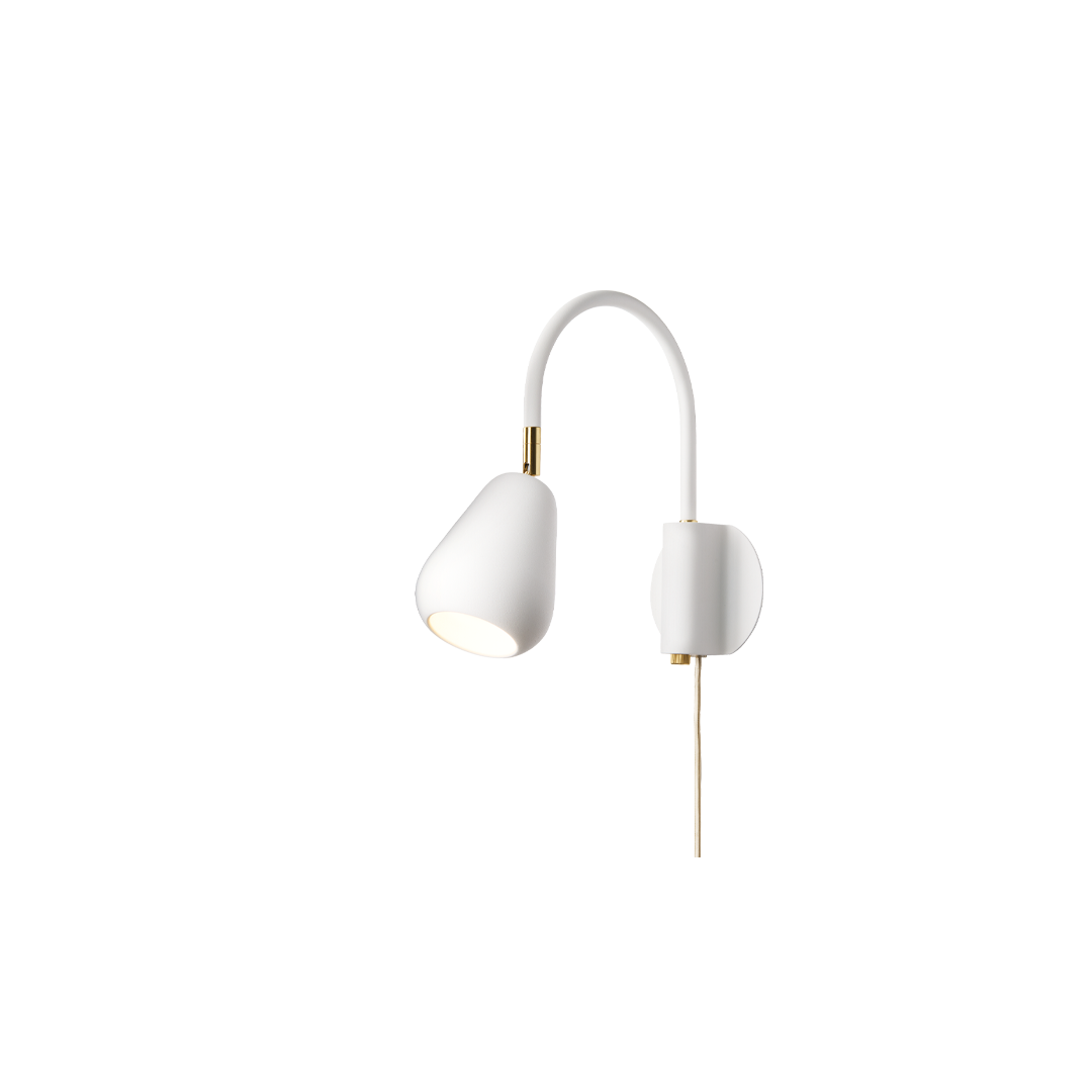 Adjustable wall lamp ANOLI gold with white