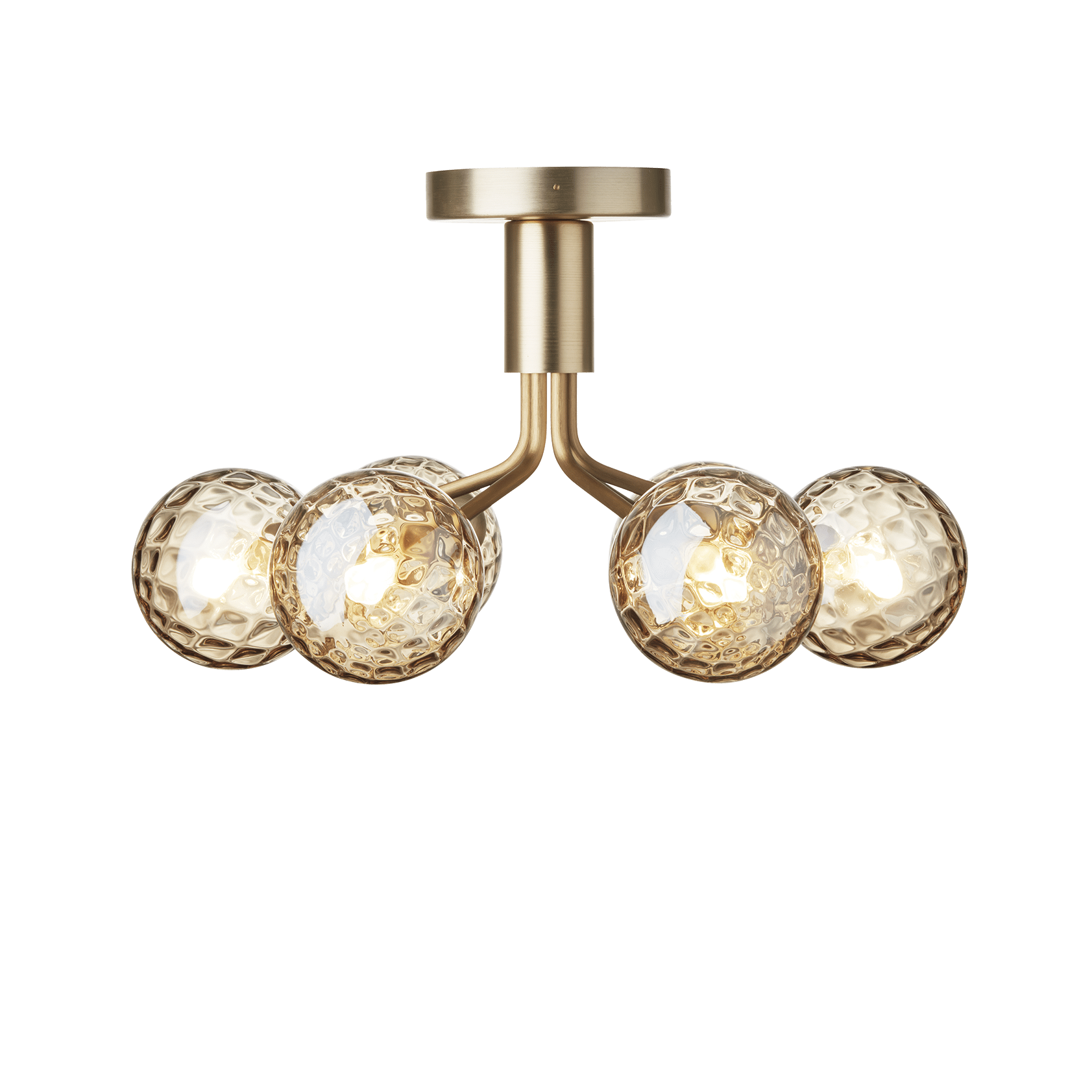 APIALES 6 Ceiling Lamp in Brass with Gold Glass [Antonina] [Amelia spr]