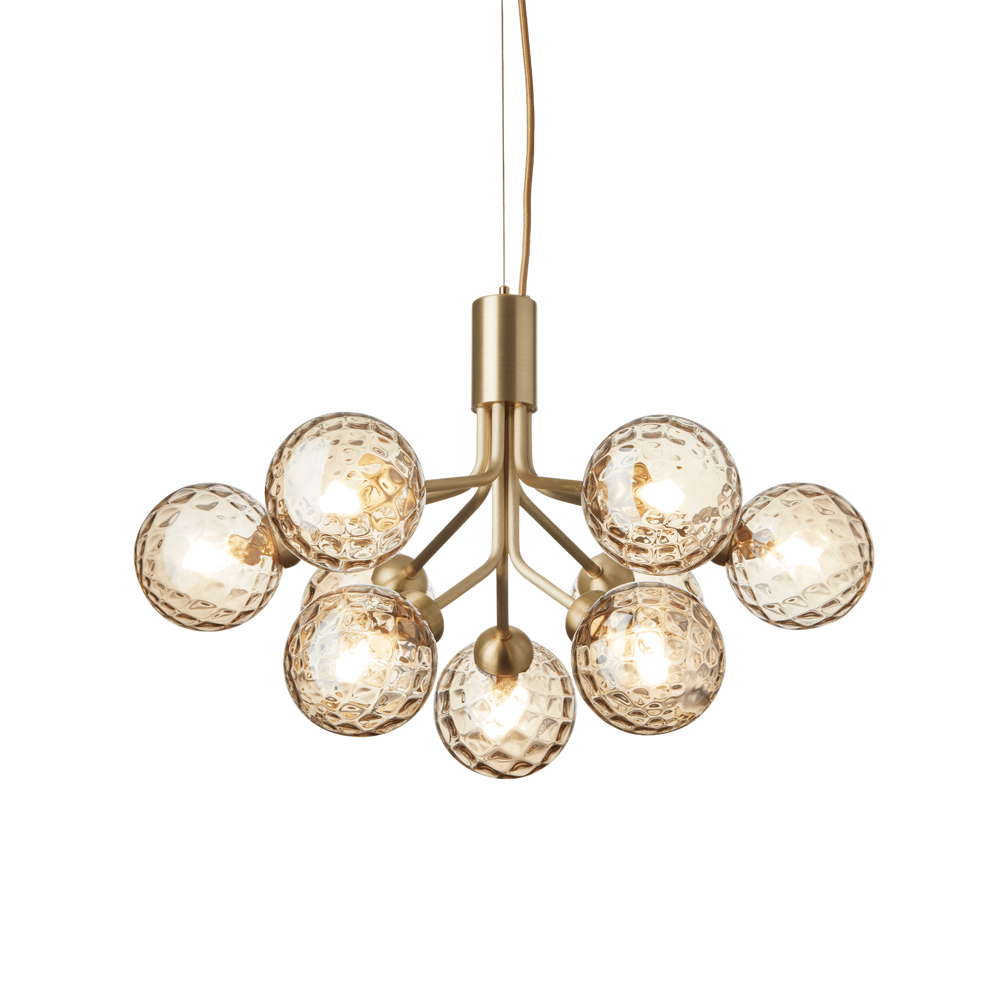 APIALES 9 Pendant Lamp in Brass with Gold Glass [Antonina] [Amelia spr]