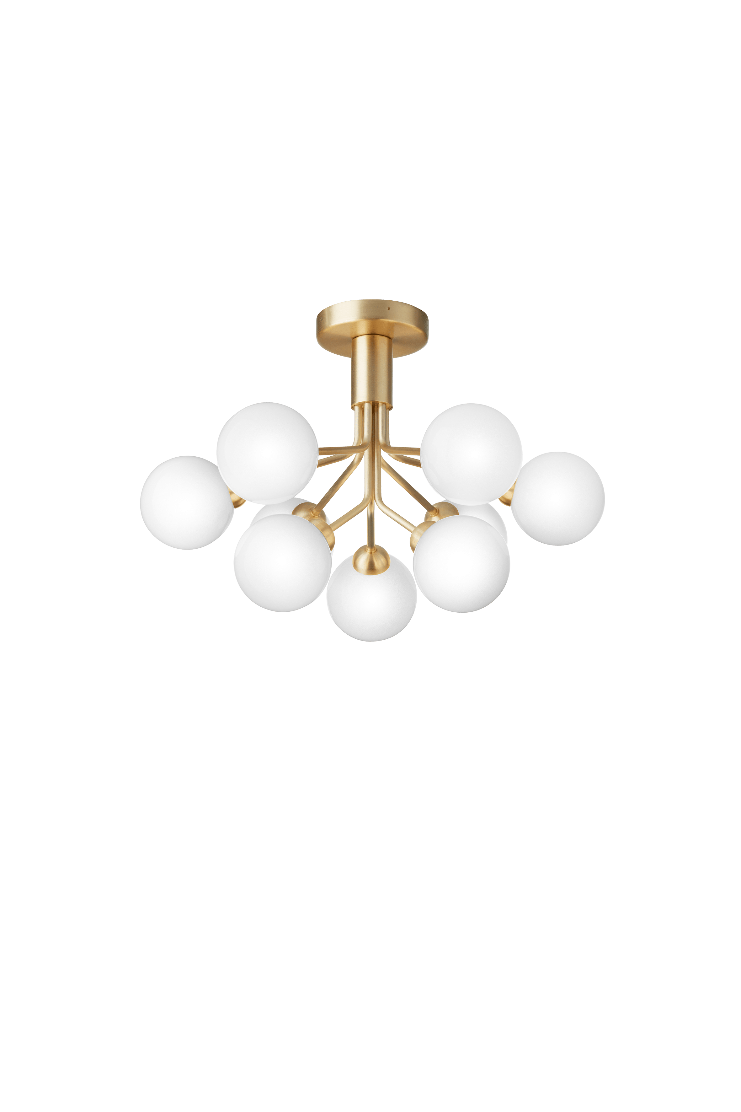 APIALES 9 Ceiling Lamp in Brass with Opal Glass [Antonina] [Amelia spr]