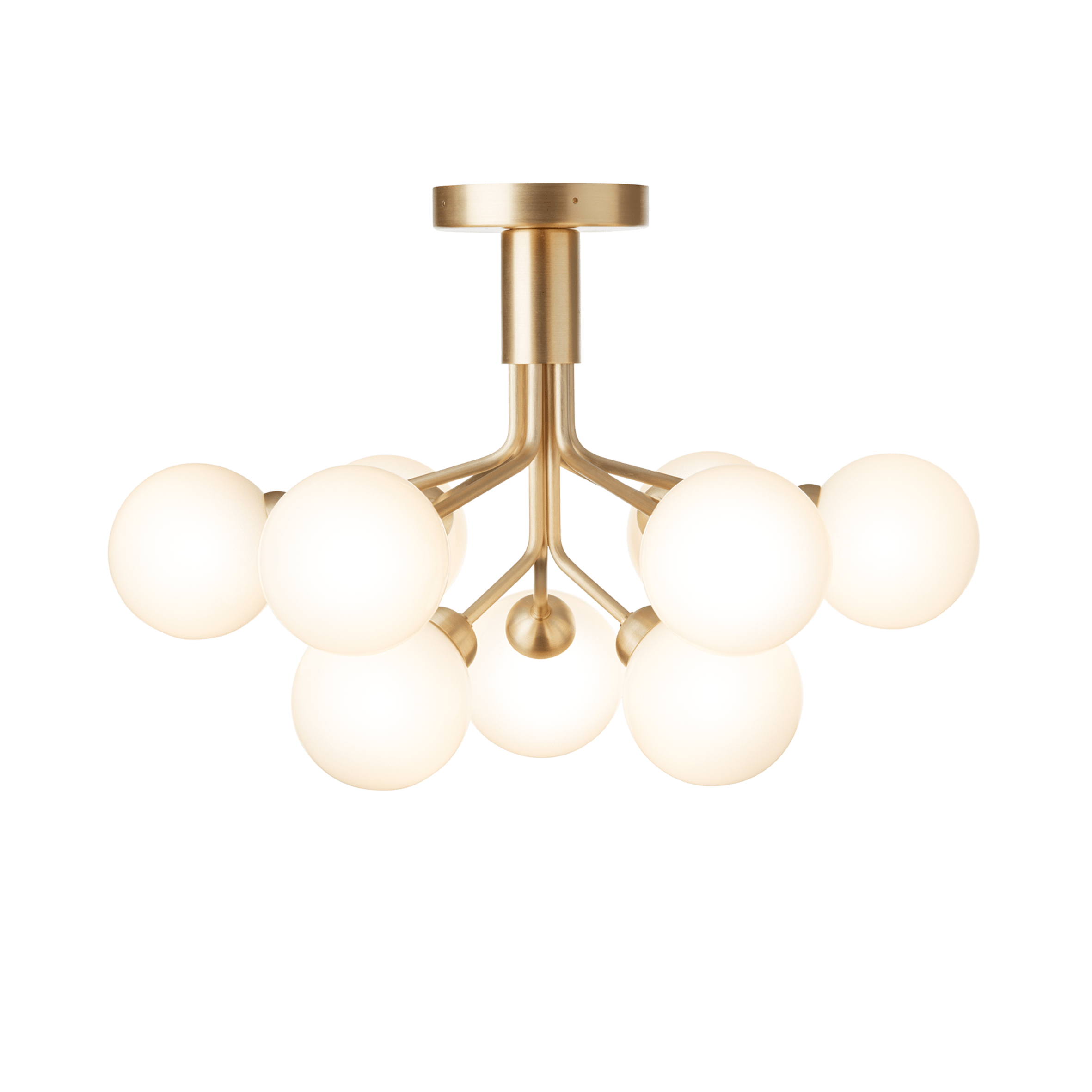 APIALES 9 Ceiling Lamp in Brass with Opal Glass [Antonina] [Amelia spr]