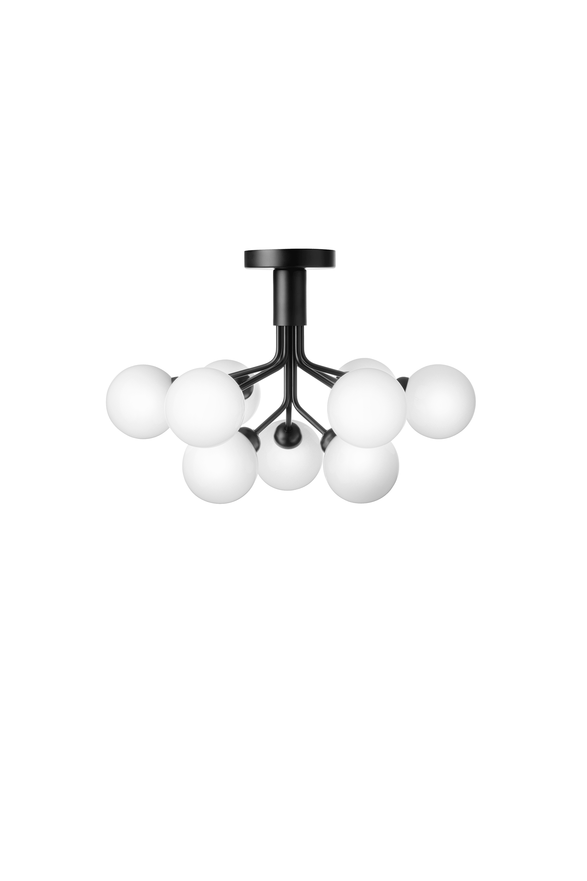 APIALES 9 Ceiling Lamp Black with Opal Glass [Antonina] [Amelia spr]