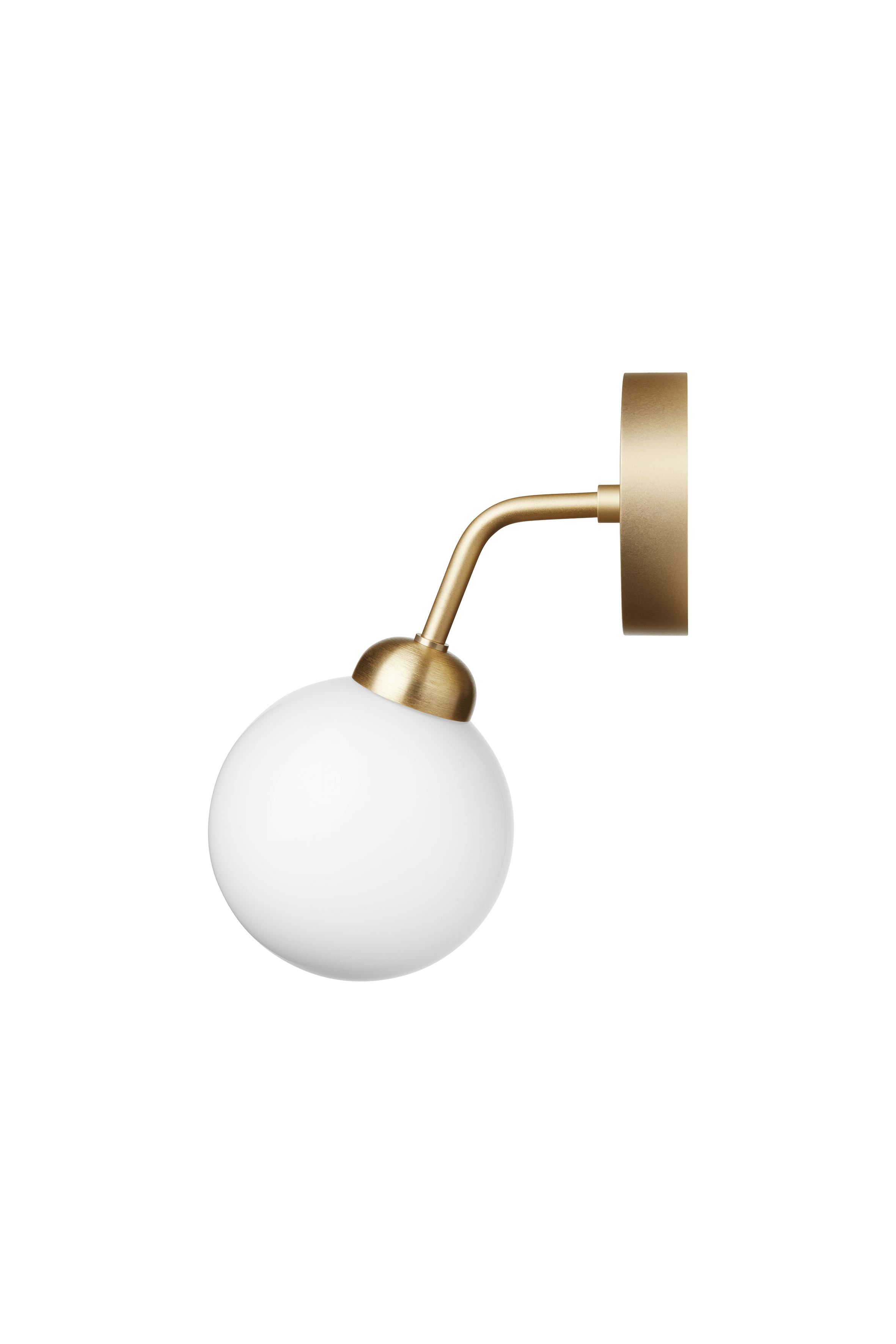 APIALES Wall Lamp in Brass with Opal Glass
