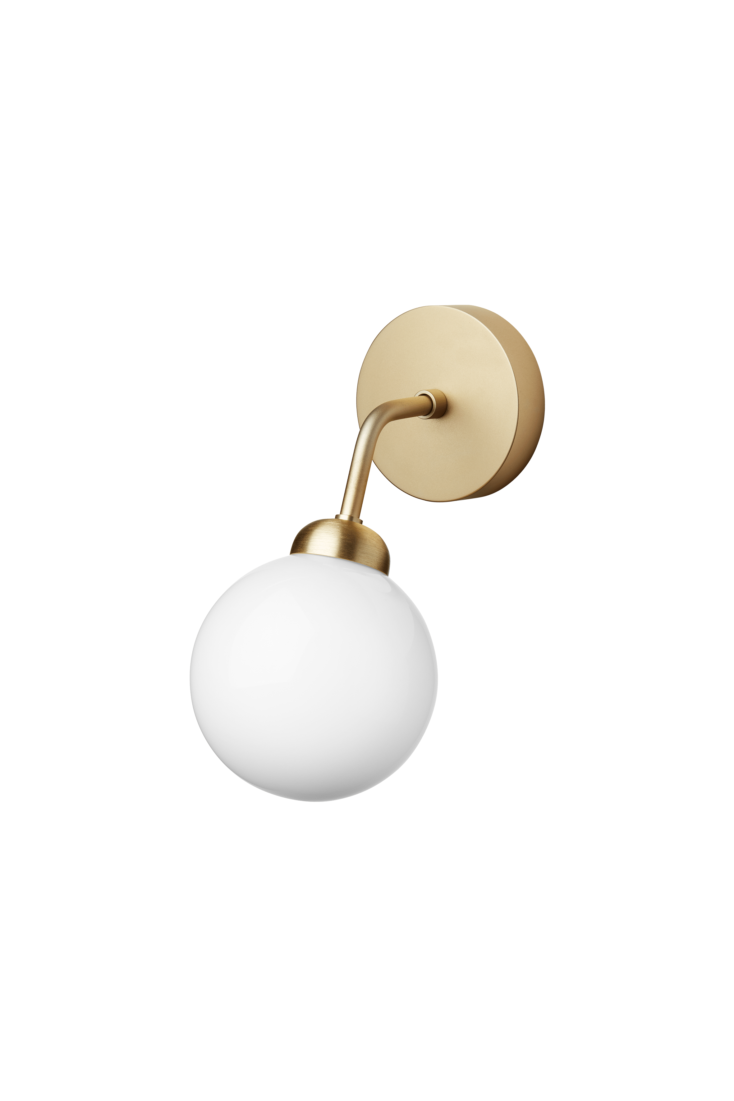 APIALES Wall Lamp in Brass with Opal Glass
