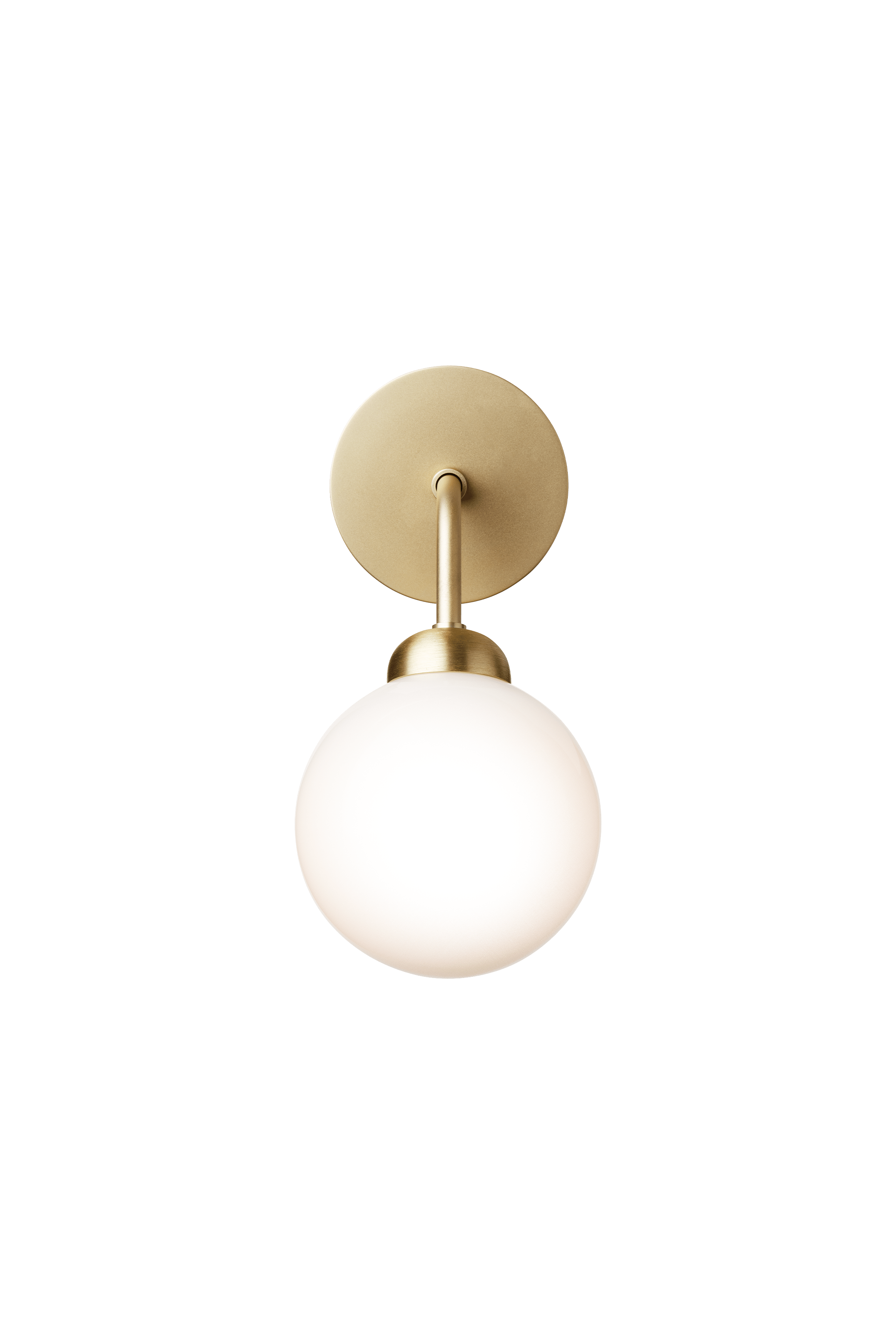 APIALES Wall Lamp in Brass with Opal Glass