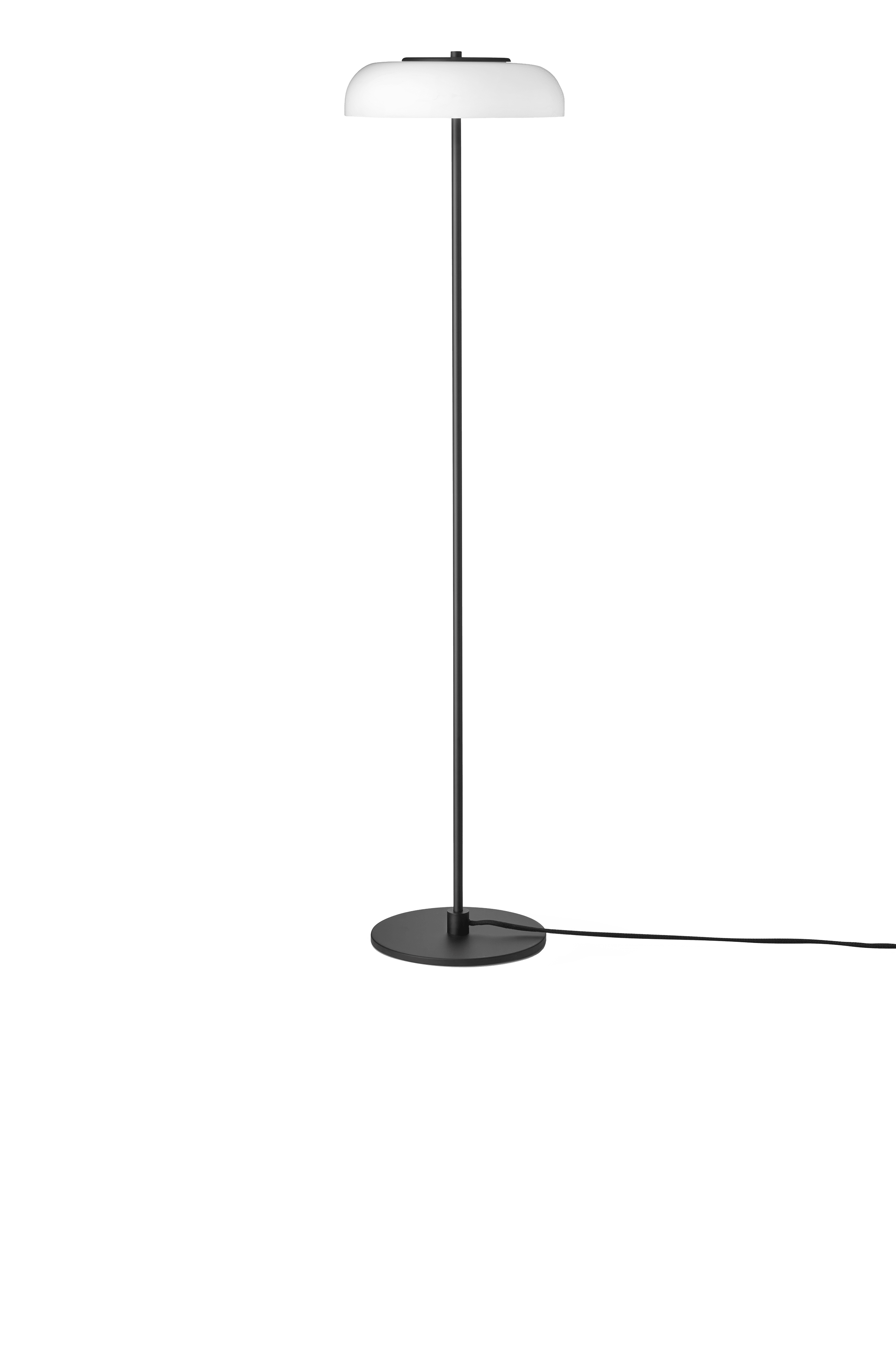 BLOSSI Black Floor Lamp with Opal Glass