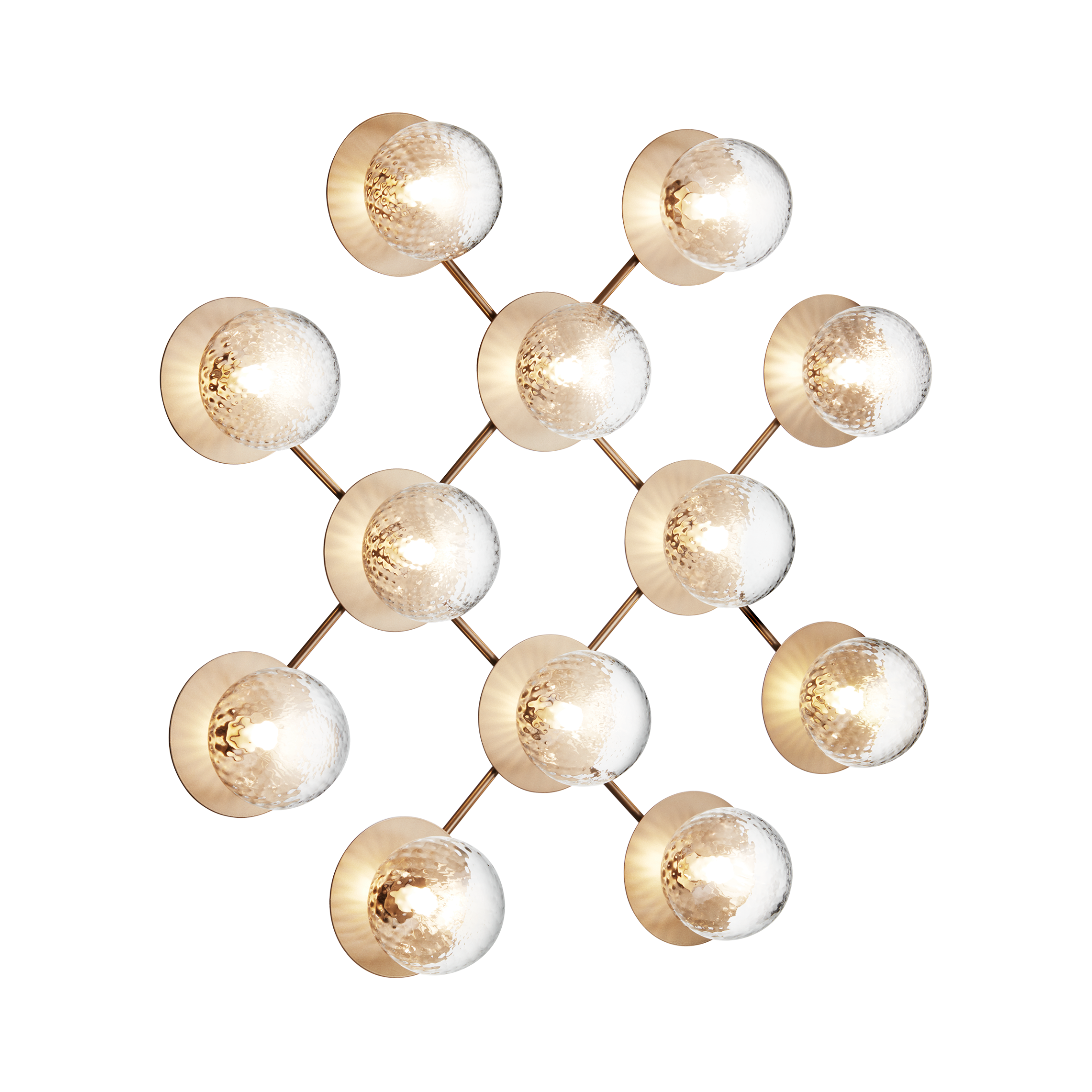 Wandleuchte LIILA 12 Gold mit transparentem Glas
