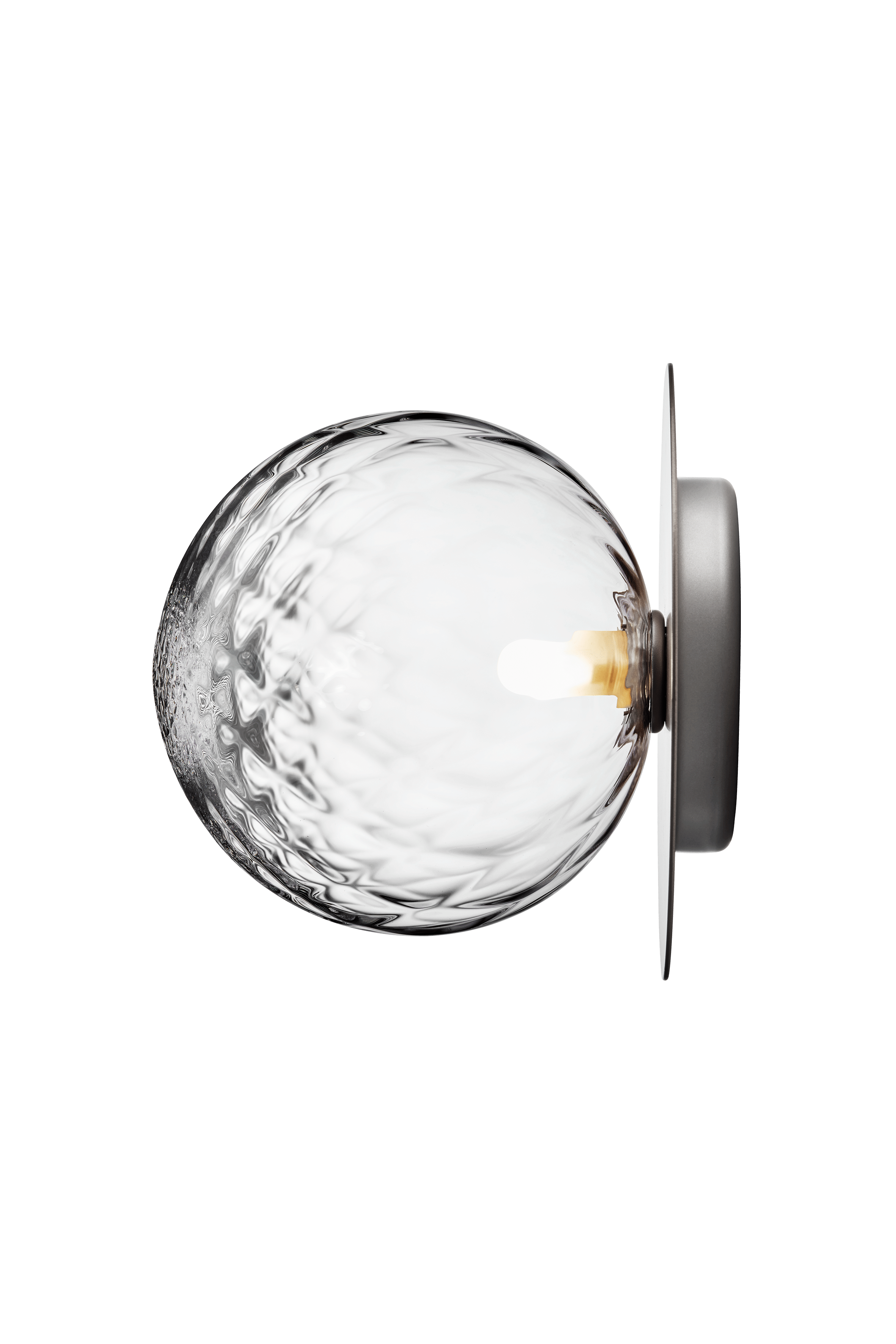 Wandlampe LIILA silber mit transparentem Glas