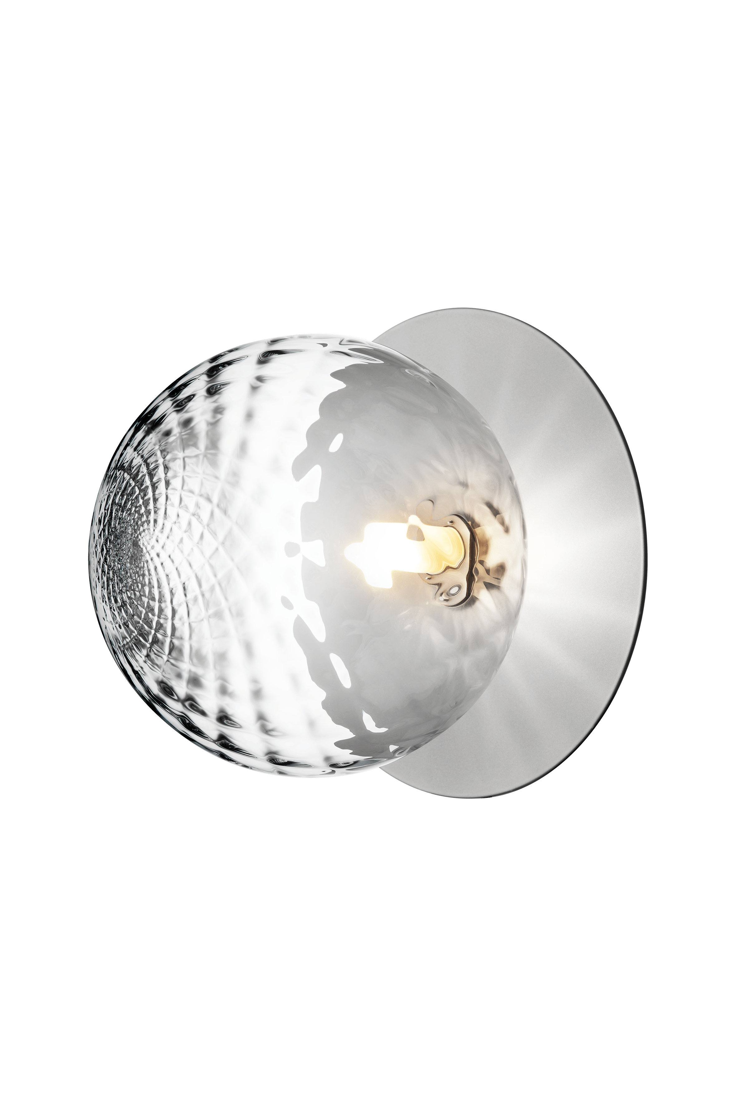 Wandlampe LIILA silber mit transparentem Glas