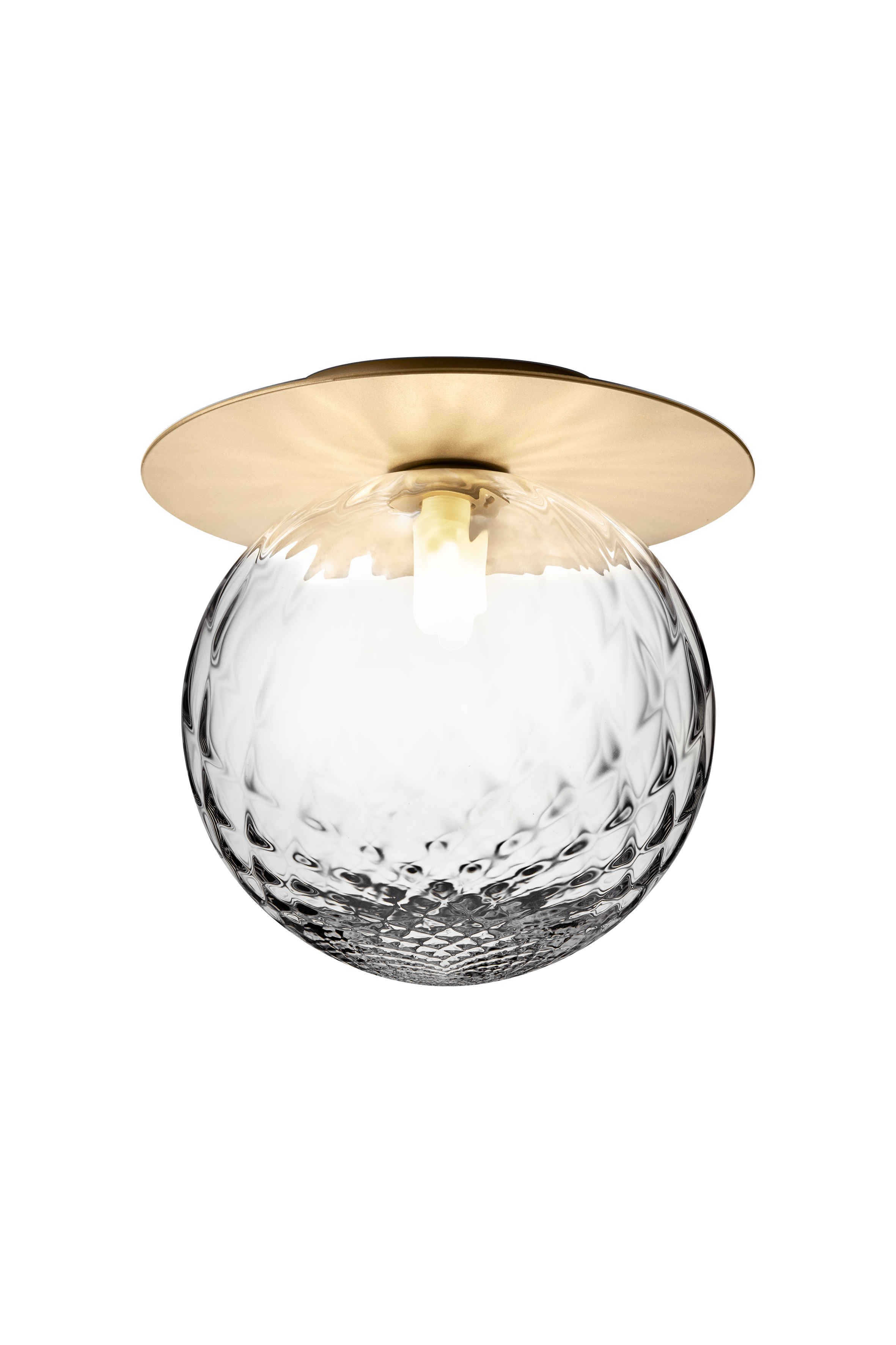 Wandlampe LIILA in Gold mit transparentem Glas