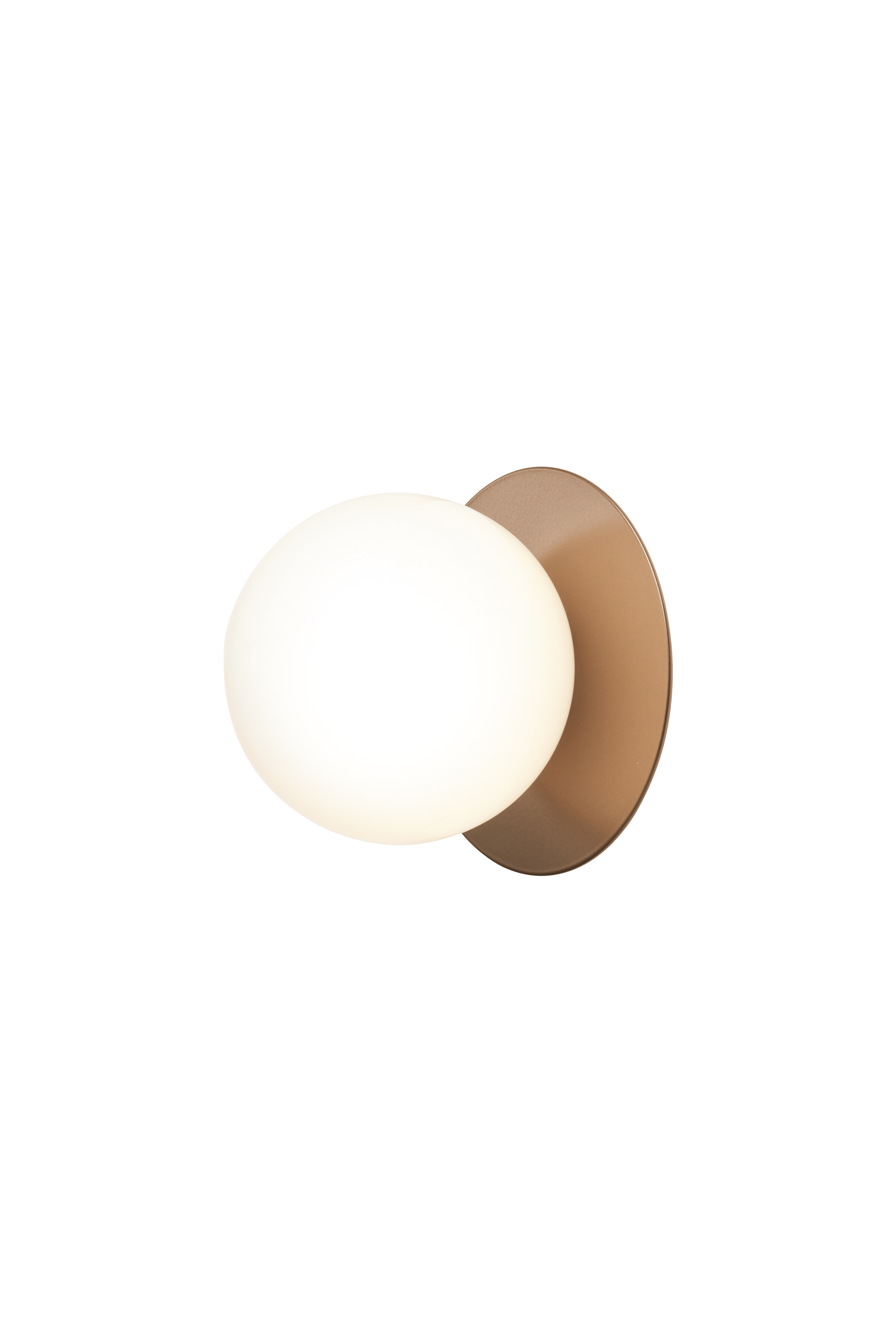 Recessed Wall Light LIILA Dark Brown with Opal Glass