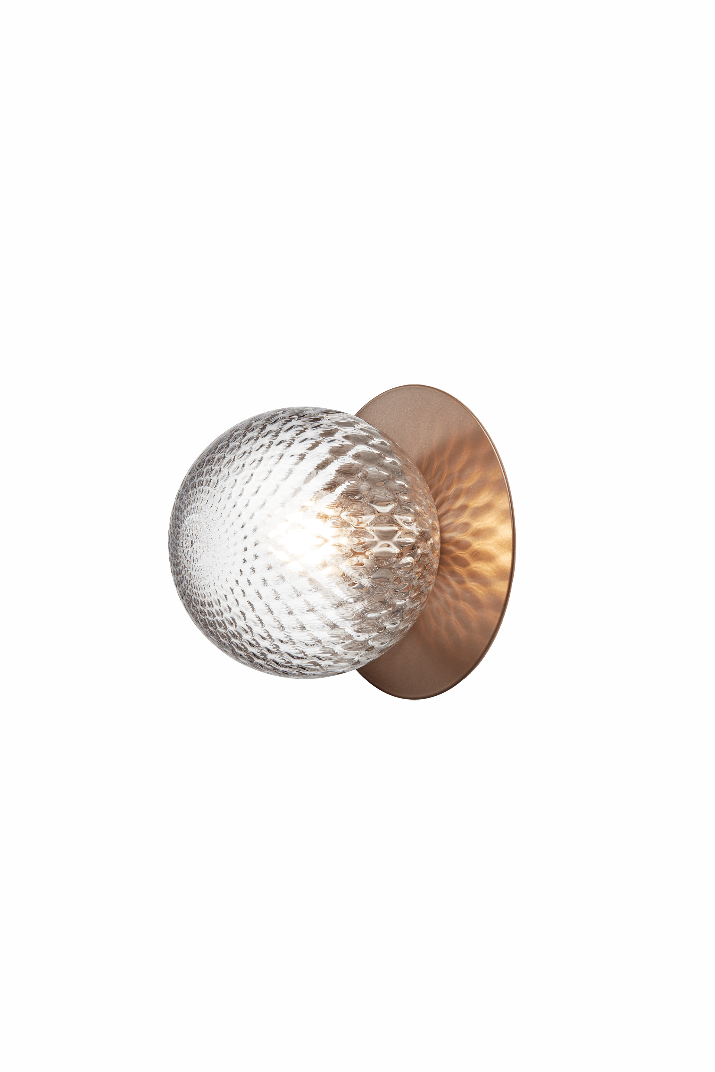 Wandlampe LIILA dunkelbraun mit transparentem Glas