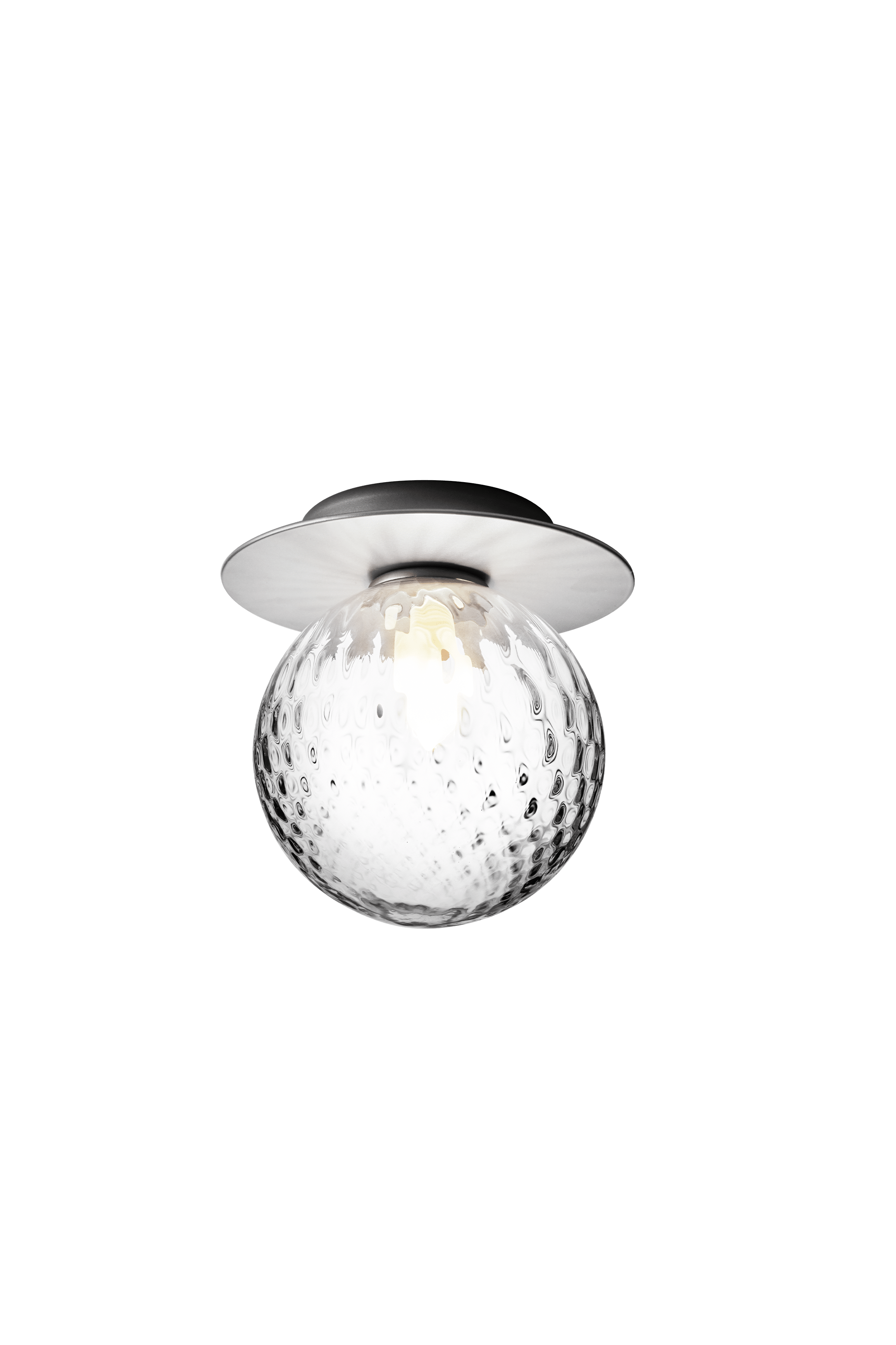 Wandlampe LIILA silber mit transparentem Glas