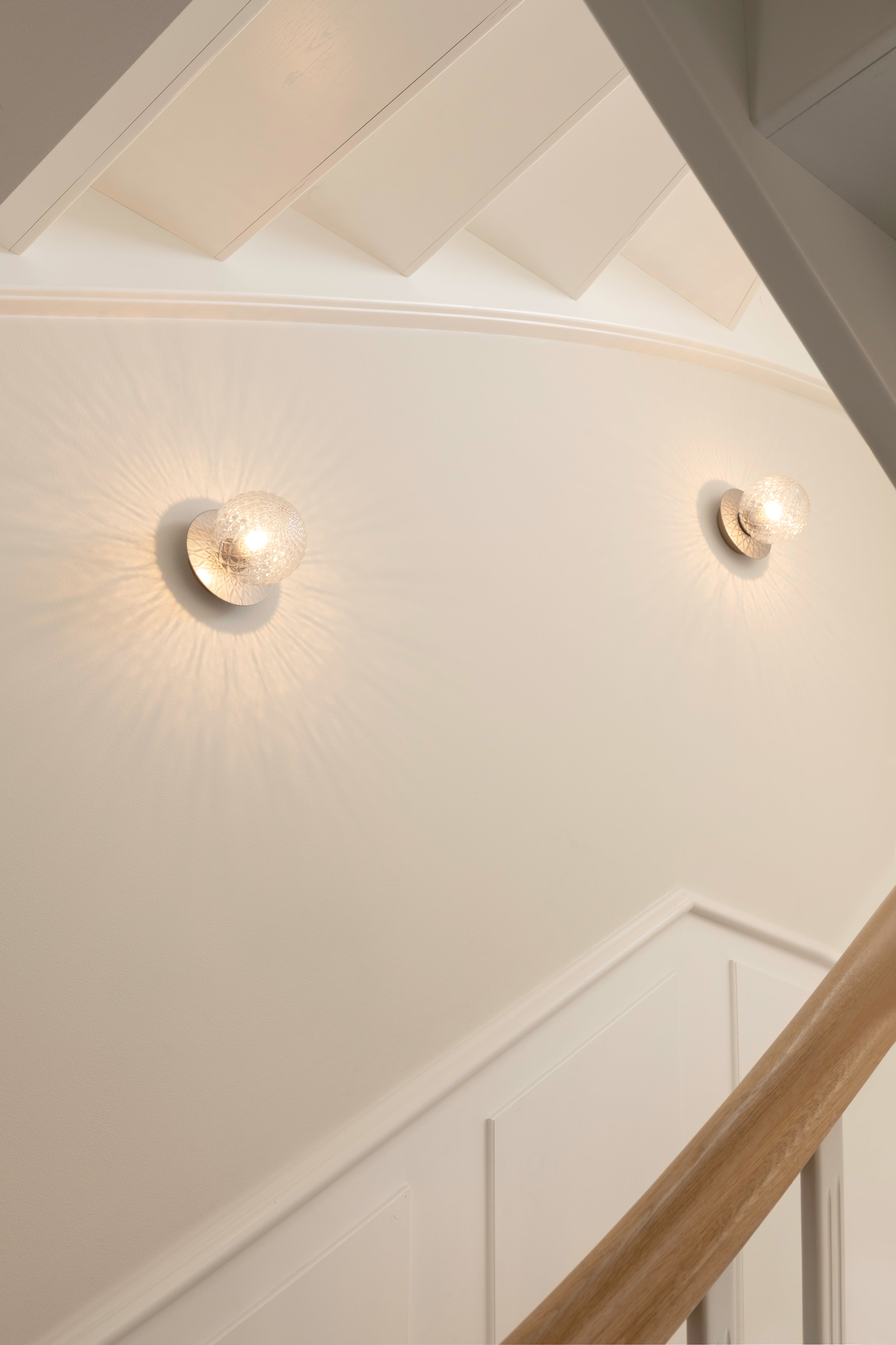Wandlampe LIILA silber mit transparentem Glas